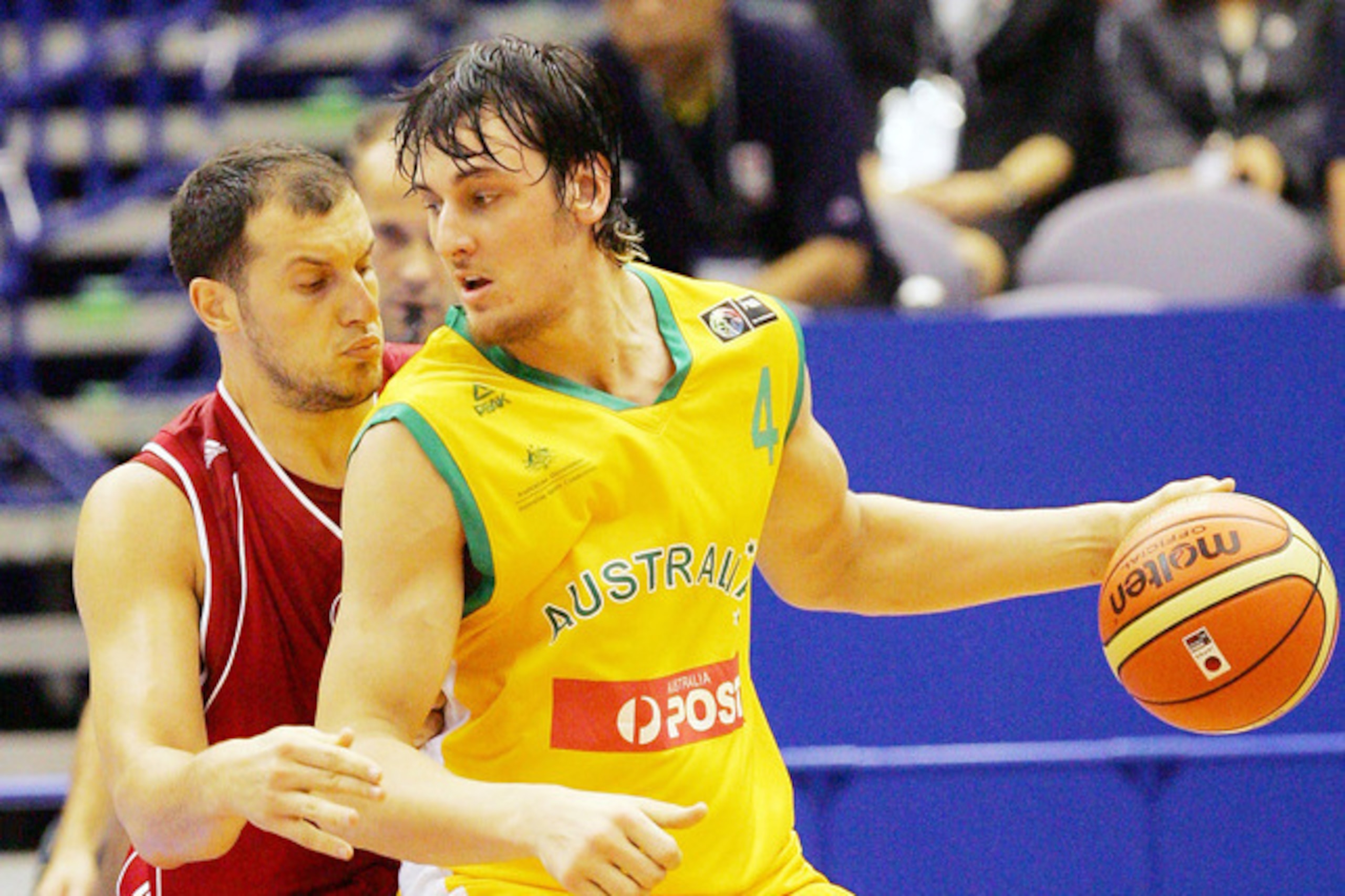 A 21-year-old Bogut at the 2006 World Basketball Championships in Turkey.