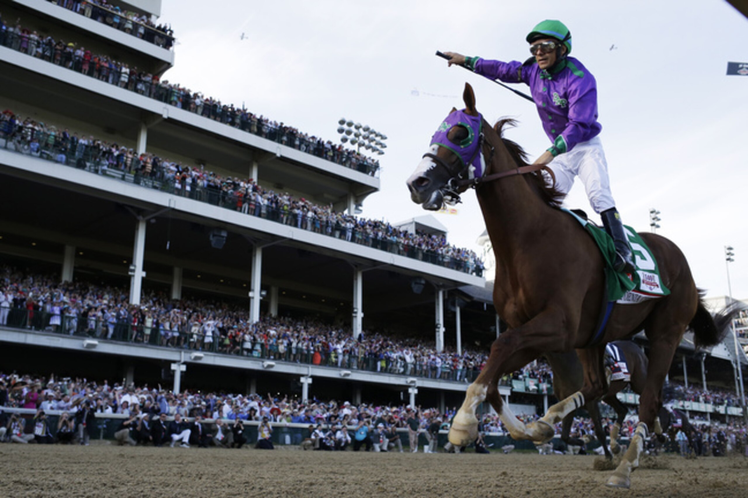 California Chrome used Santa Anita to wear roses at Kentucky. California Chrome used Santa Anita to wear roses at Kentucky.