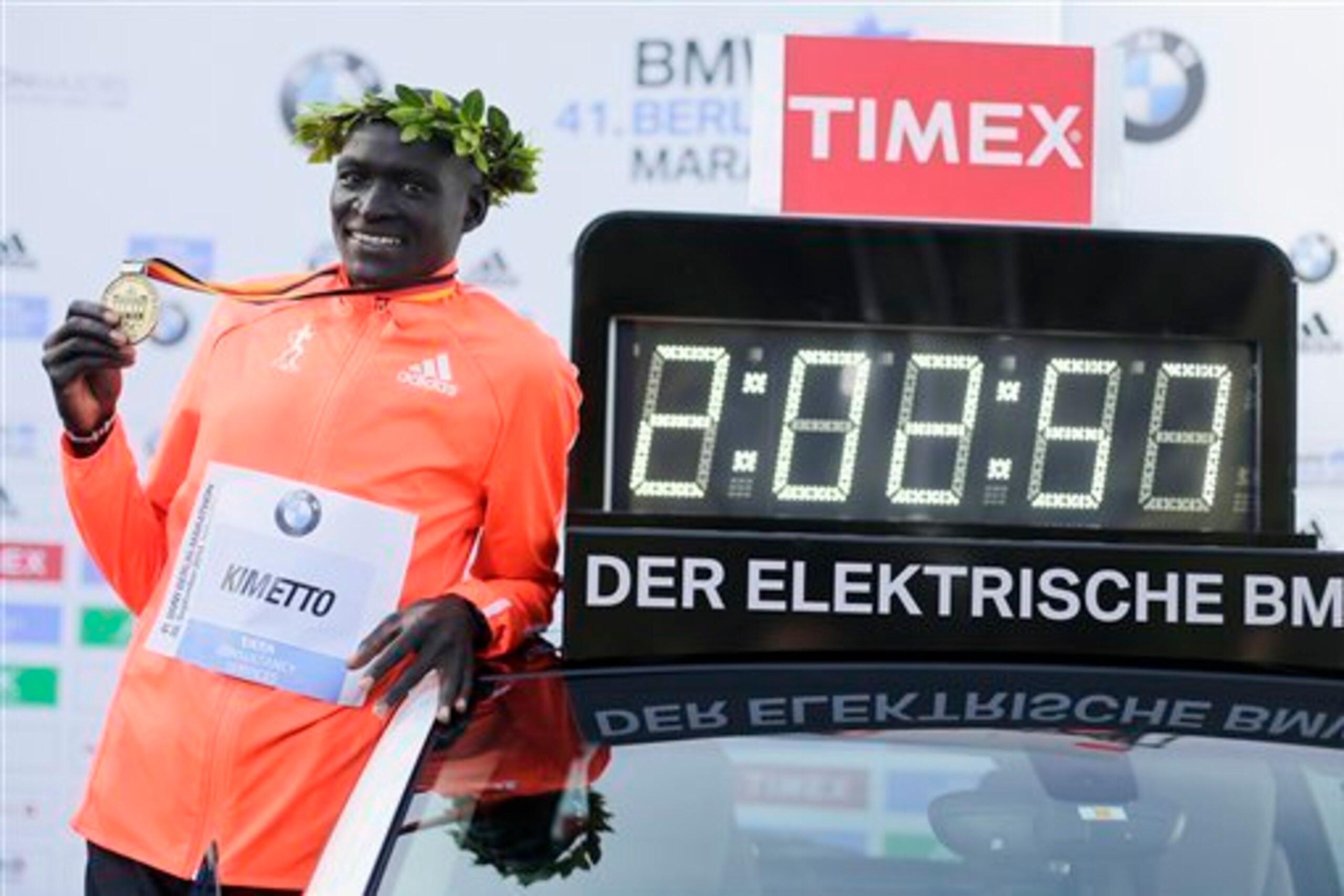 Kimetto broke the marathon world record in Berlin last year.
