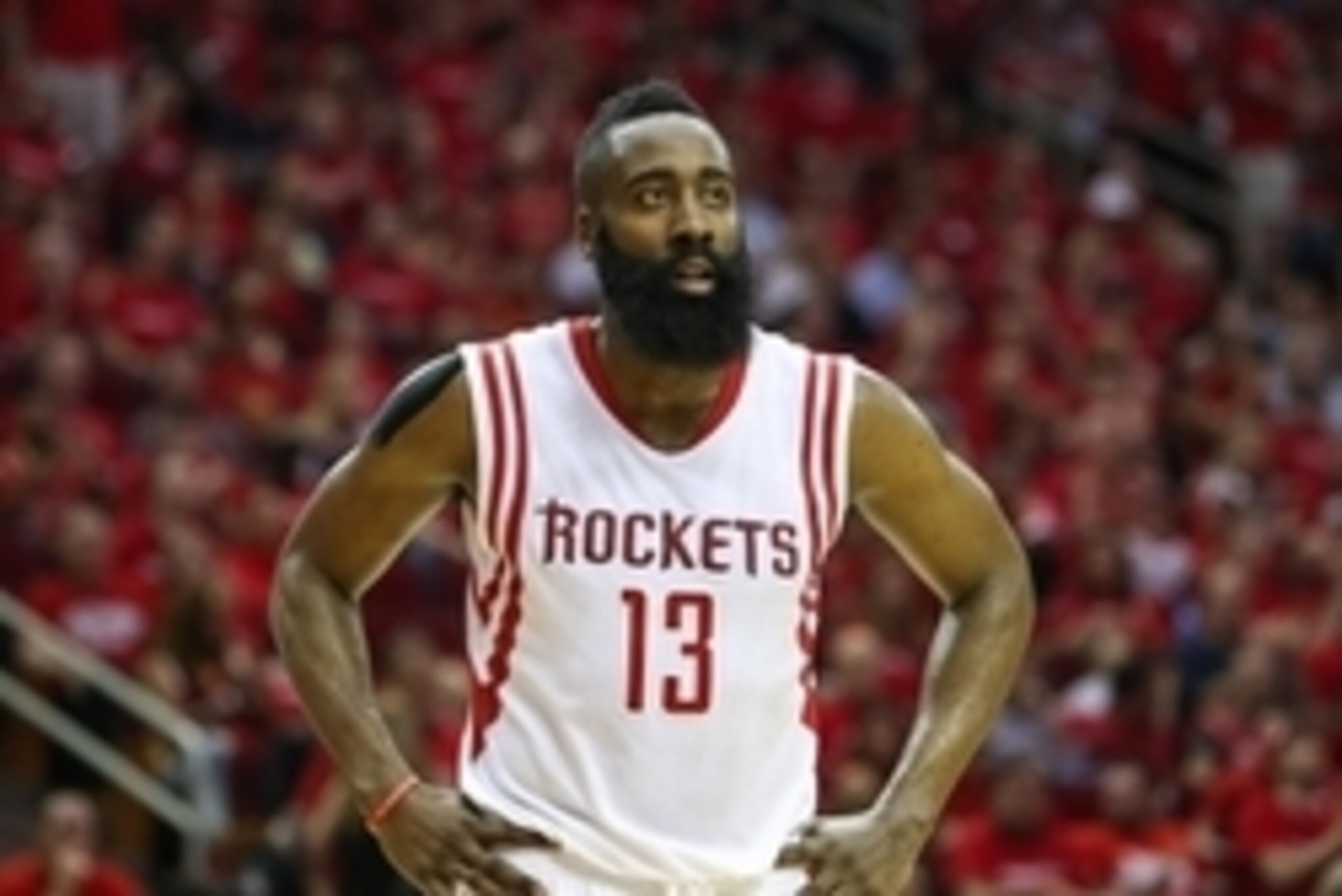 Apr 18, 2015; Houston, TX, USA; Houston Rockets guard James Harden (13) in game one of the first round of the NBA Playoffs against the Dallas Mavericks at Toyota Center. Mandatory Credit: Troy Taormina-USA TODAY Sports