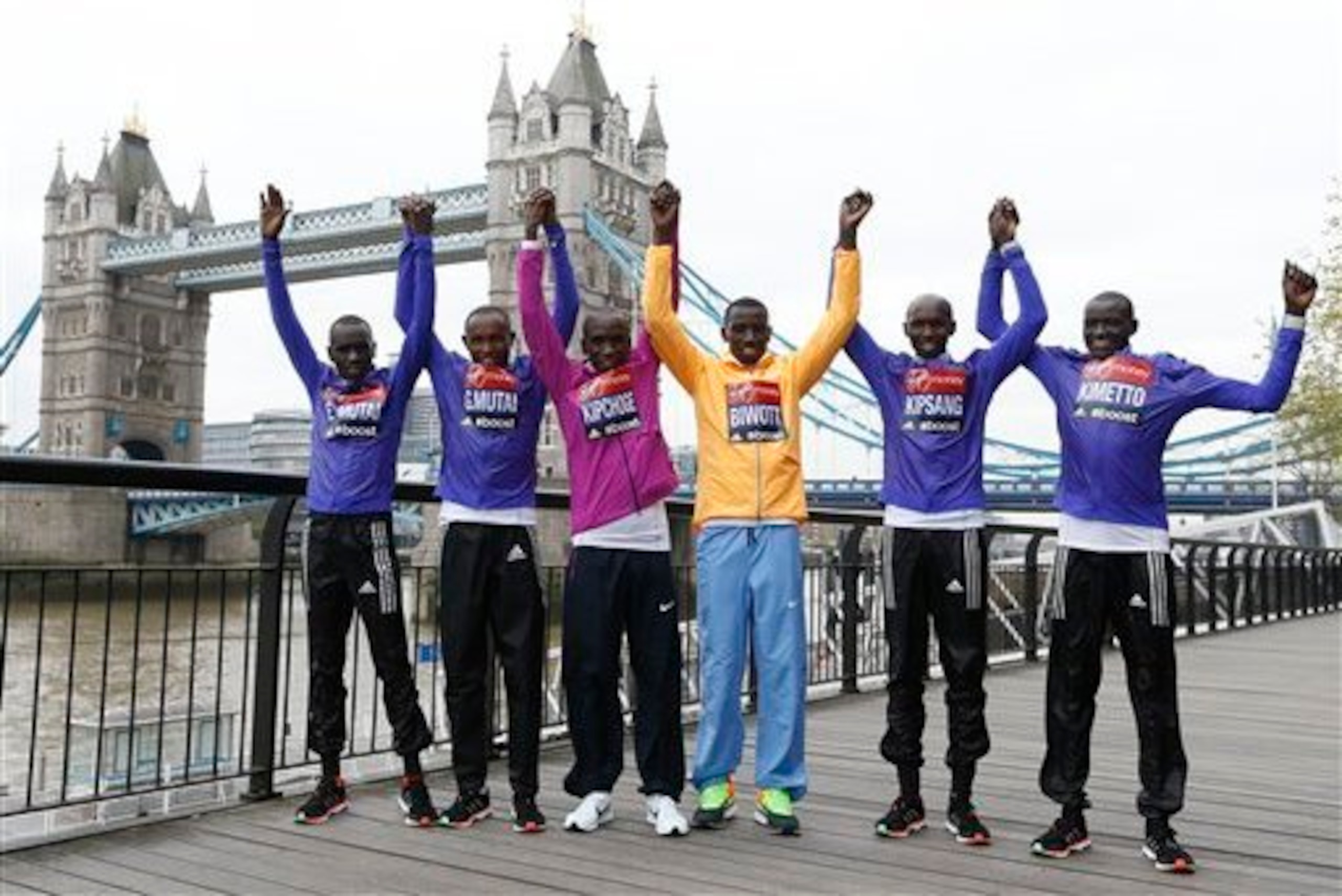 Every runner must cross London's famed Tower Bridge.
