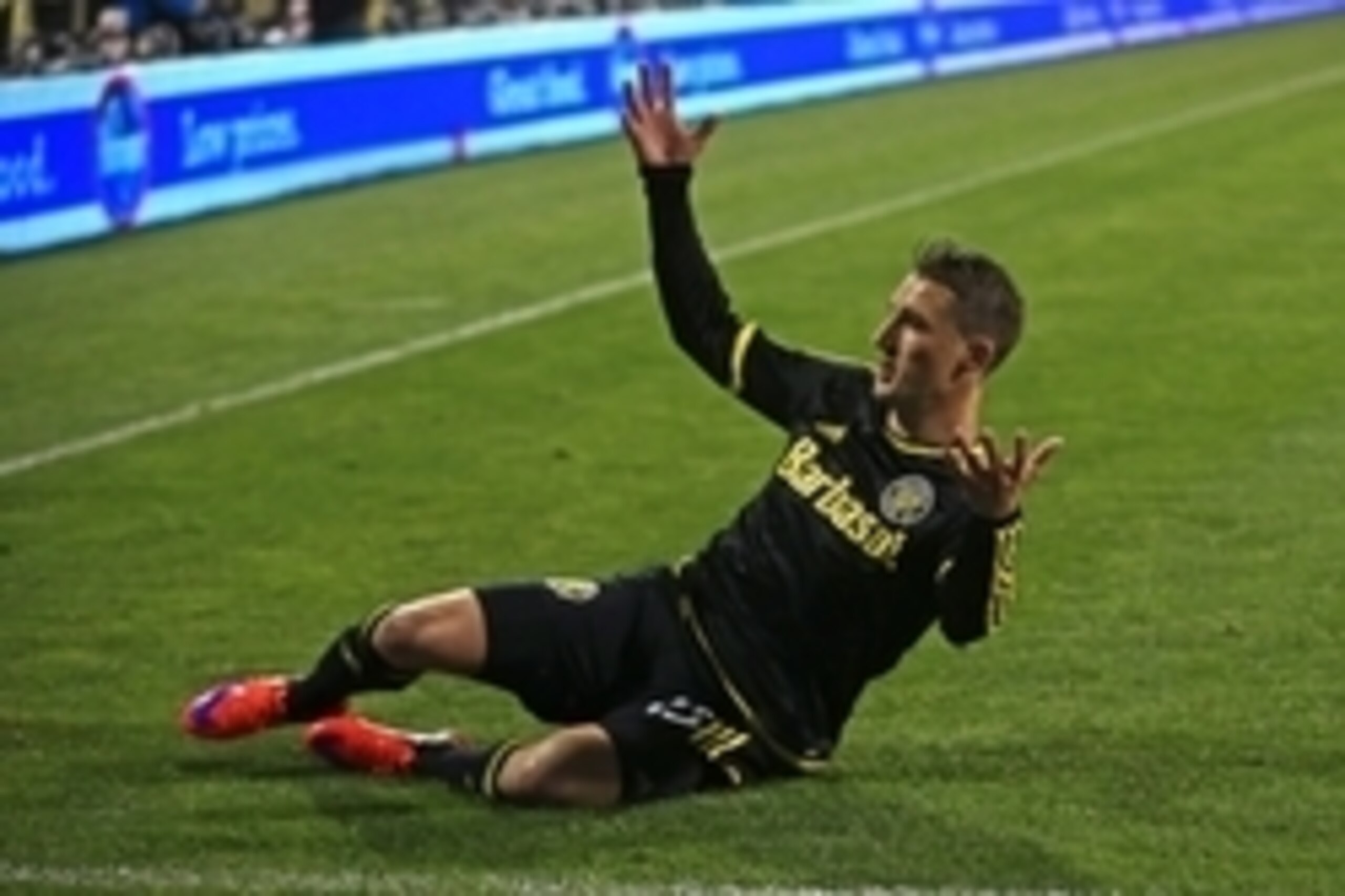 Apr 25, 2015; Columbus, OH, USA; Columbus Crew midfielder Ethan Finlay (13) celebrates after scoring a goal in the second half against the Philadelphia Union at MAPFRE Stadium. Mandatory Credit: Andrew Weber-USA TODAY Sports Apr 25, 2015; Columbus, OH, USA; Columbus Crew midfielder Ethan Finlay (13) celebrates after scoring a goal in the second half against the Philadelphia Union at MAPFRE Stadium. Mandatory Credit: Andrew Weber-USA TODAY Sports