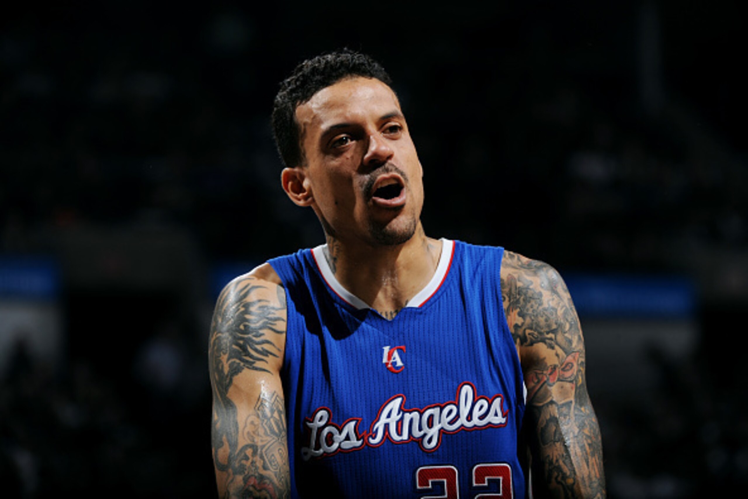 SAN ANTONIO - APRIL 26: Matt Barnes #22 of the Los Angeles Clippers stands on the court during a game against the San Antonio Spurs during Game Four of the Western Conference Quarterfinals at the AT&T Center on April 26, 2015 in San Antonio, Texas. NOTE T