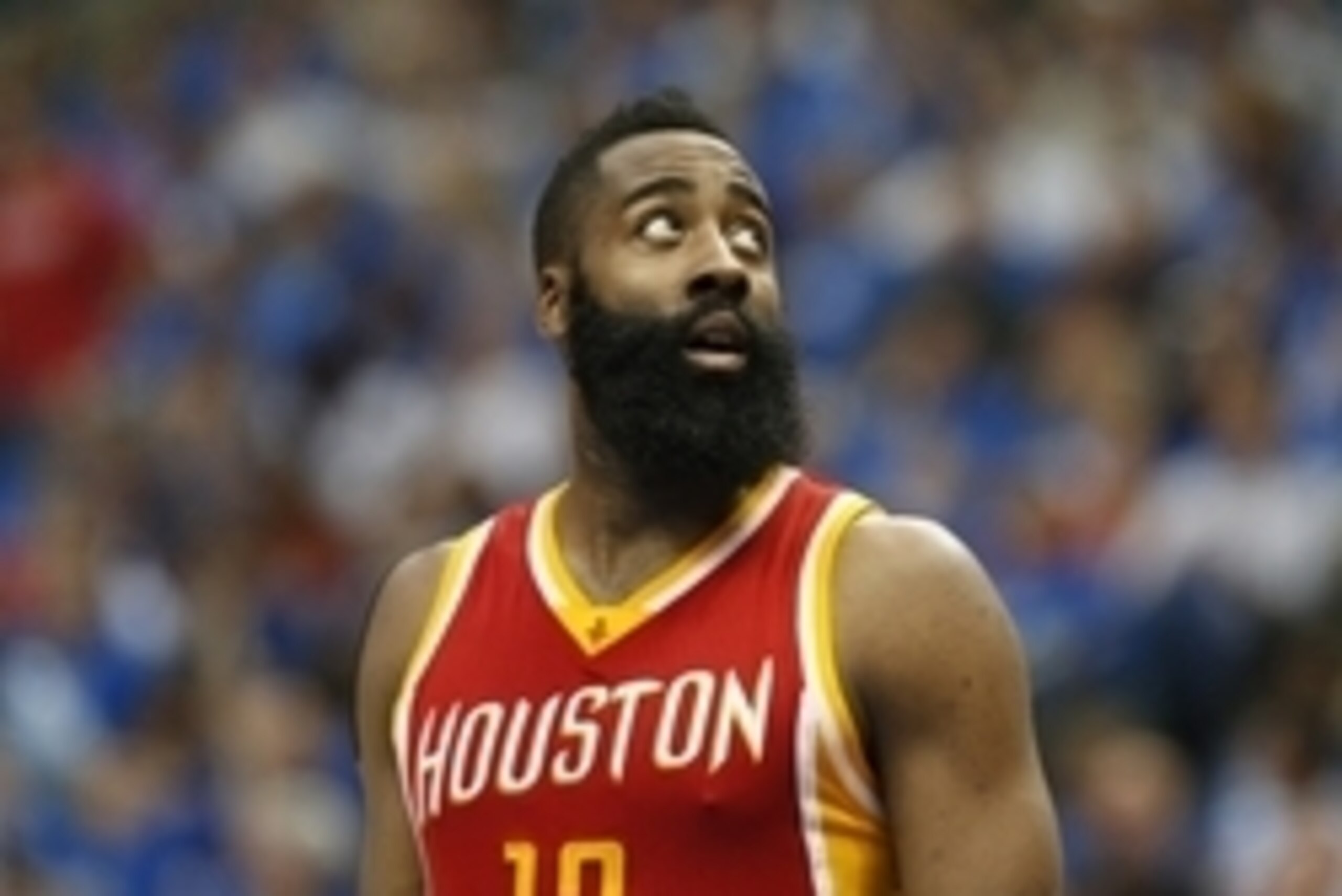 Apr 24, 2015; Dallas, TX, USA; Houston Rockets guard James Harden (13) during the game against the Dallas Mavericks in game three of the first round of the NBA Playoffs at American Airlines Center. Mandatory Credit: Matthew Emmons-USA TODAY Sports