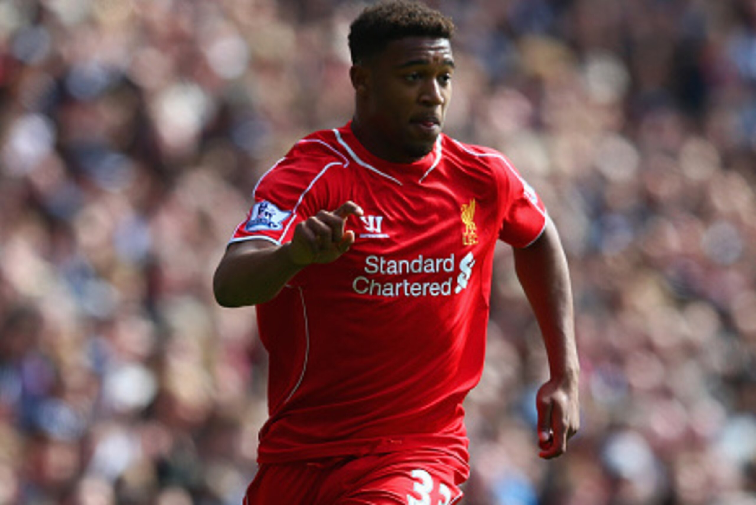 WEST BROMWICH, ENGLAND - APRIL 25:  Jordon Ibe of Liverpool during the Barclays Premier League match between West Bromwich Albion and Liverpool at The Hawthorns on April 25, 2015 in West Bromwich, England.  (Photo by Matthew Lewis/Getty Images)