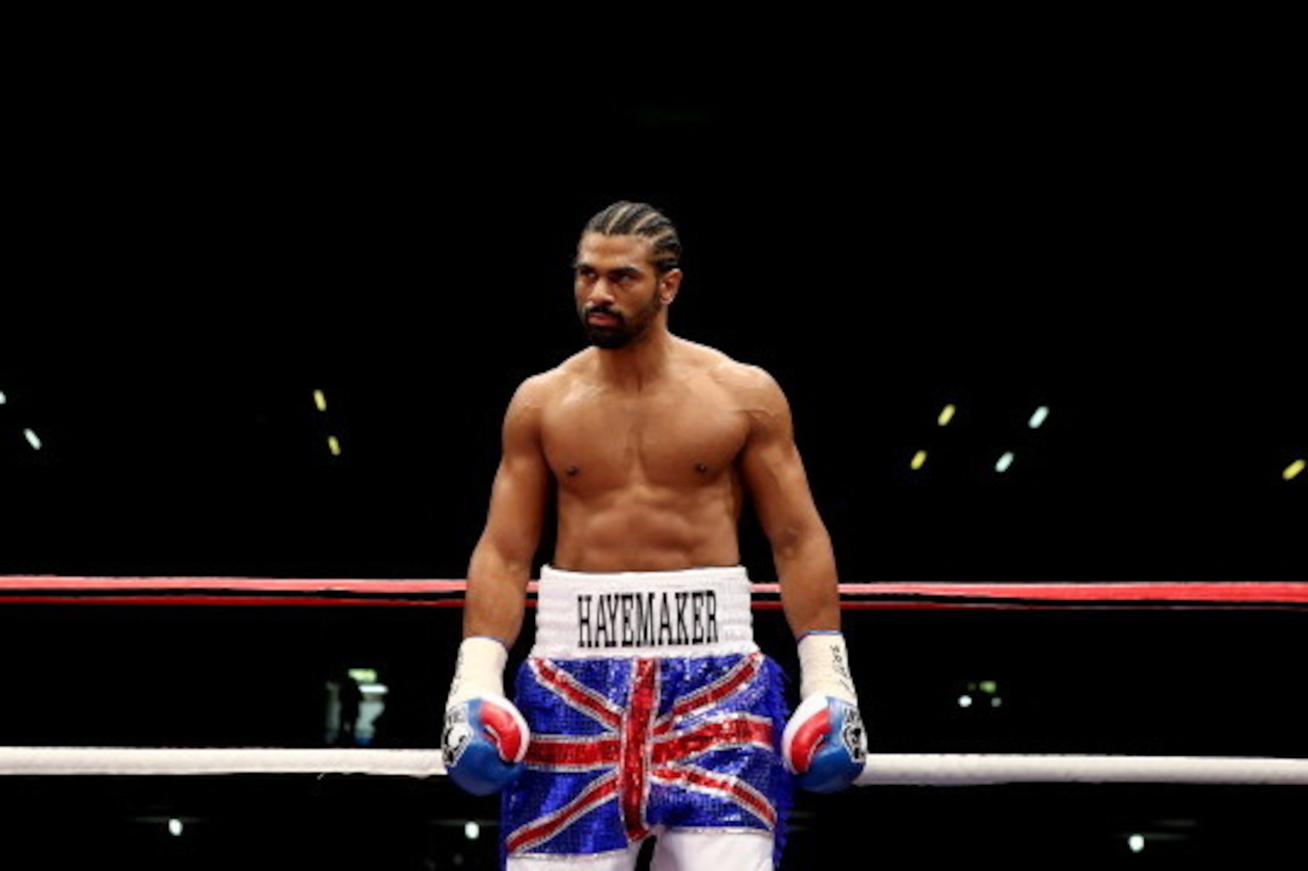 LONDON, ENGLAND - JULY 14:  David Haye before his vacant WBO and WBA International Heavyweight Championship bout with Dereck Chisora on July 14, 2012 in London, England.  (Photo by Scott Heavey/Getty Images)