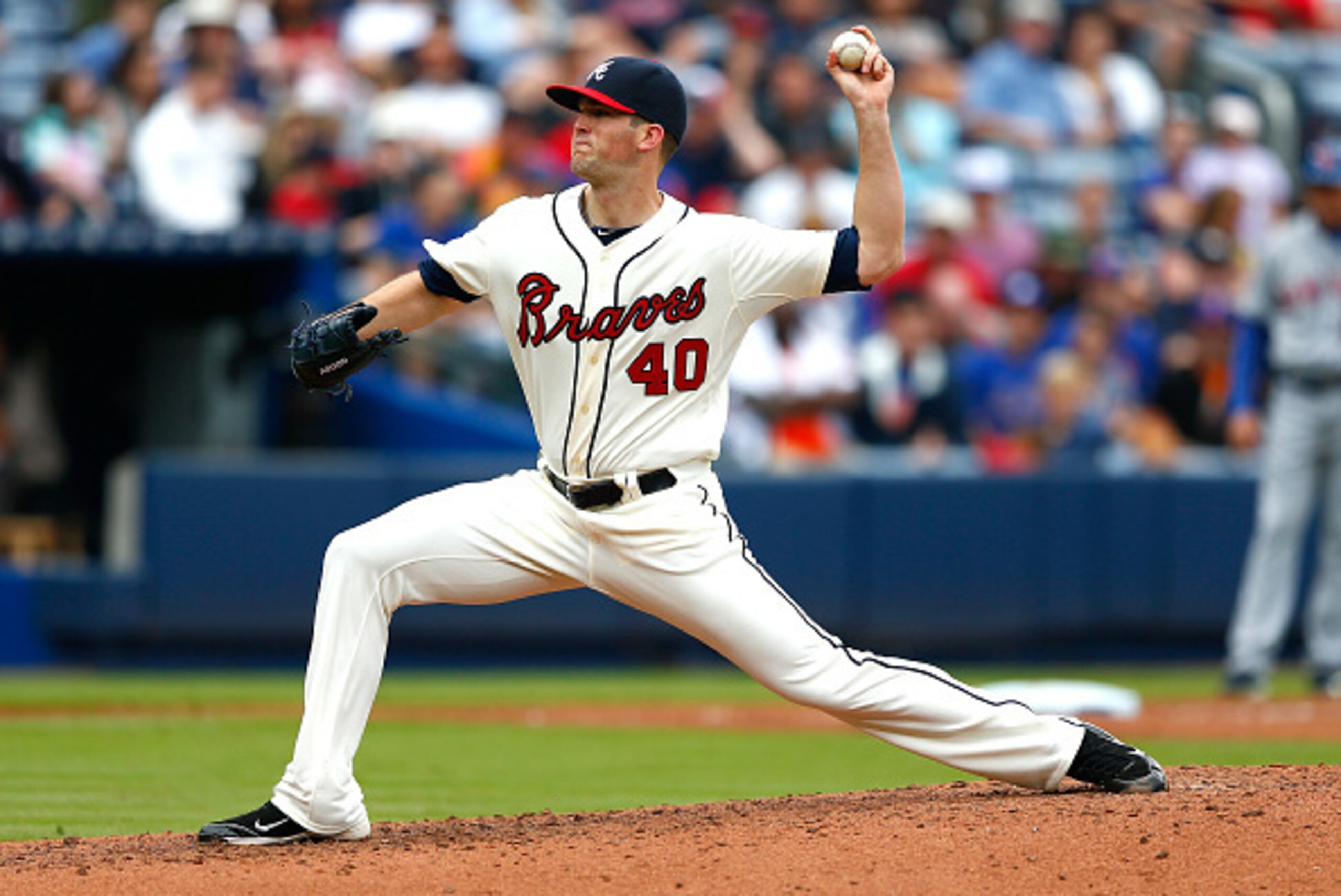 ATLANTA, GA - APRIL 12:  Alex Wood #40 of the Atlanta Braves in action against the New York Mets during the Braves opening series at Turner Field on April 12, 2015 in Atlanta, Georgia.  (Photo by Kevin C. Cox/Getty Images)