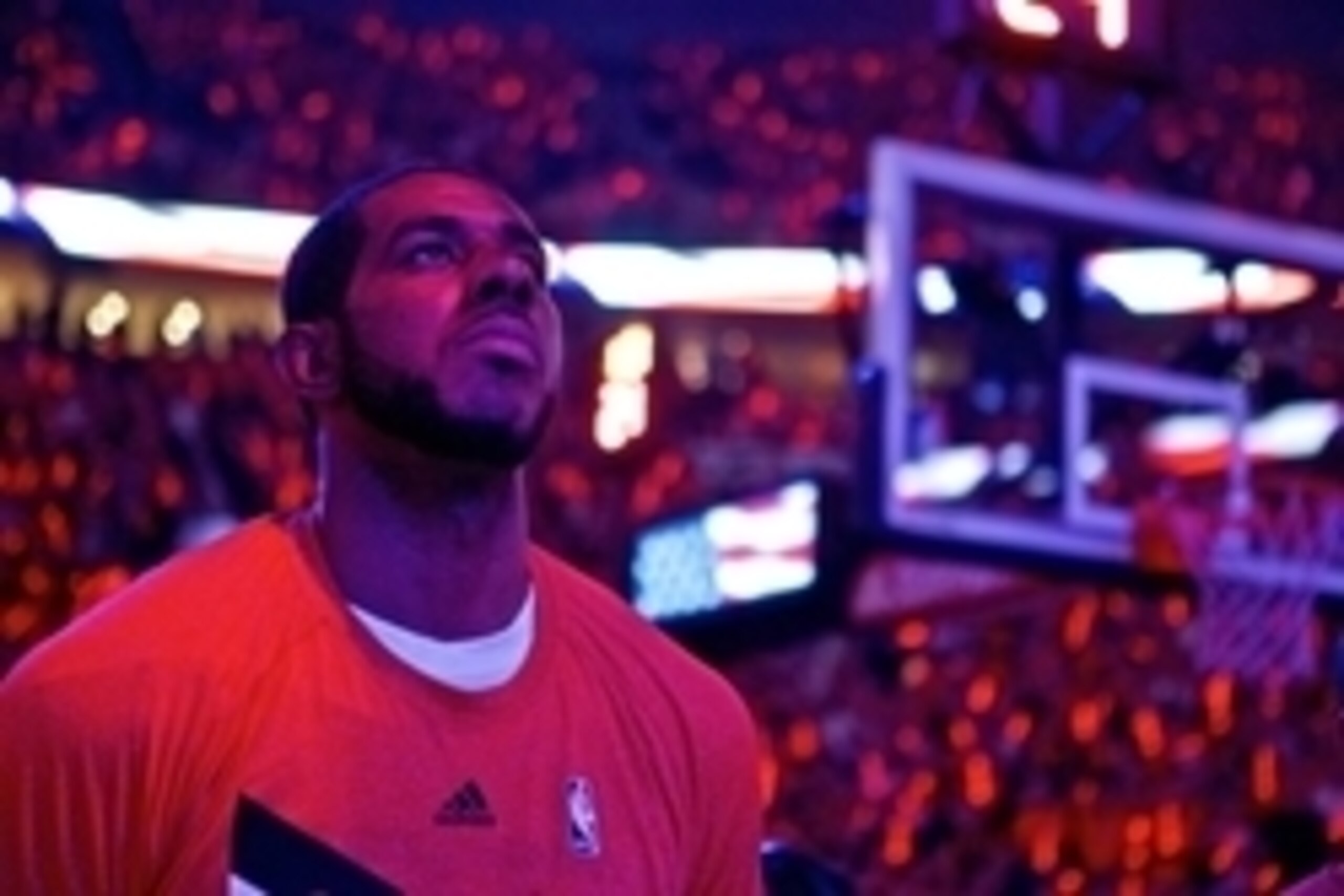 Apr 27, 2015; Portland, OR, USA; Portland Trail Blazers forward LaMarcus Aldridge (12) before game four against the Memphis Grizzlies in the first round of the NBA Playoffs at the Moda Center. Mandatory Credit: Craig Mitchelldyer-USA TODAY Sports