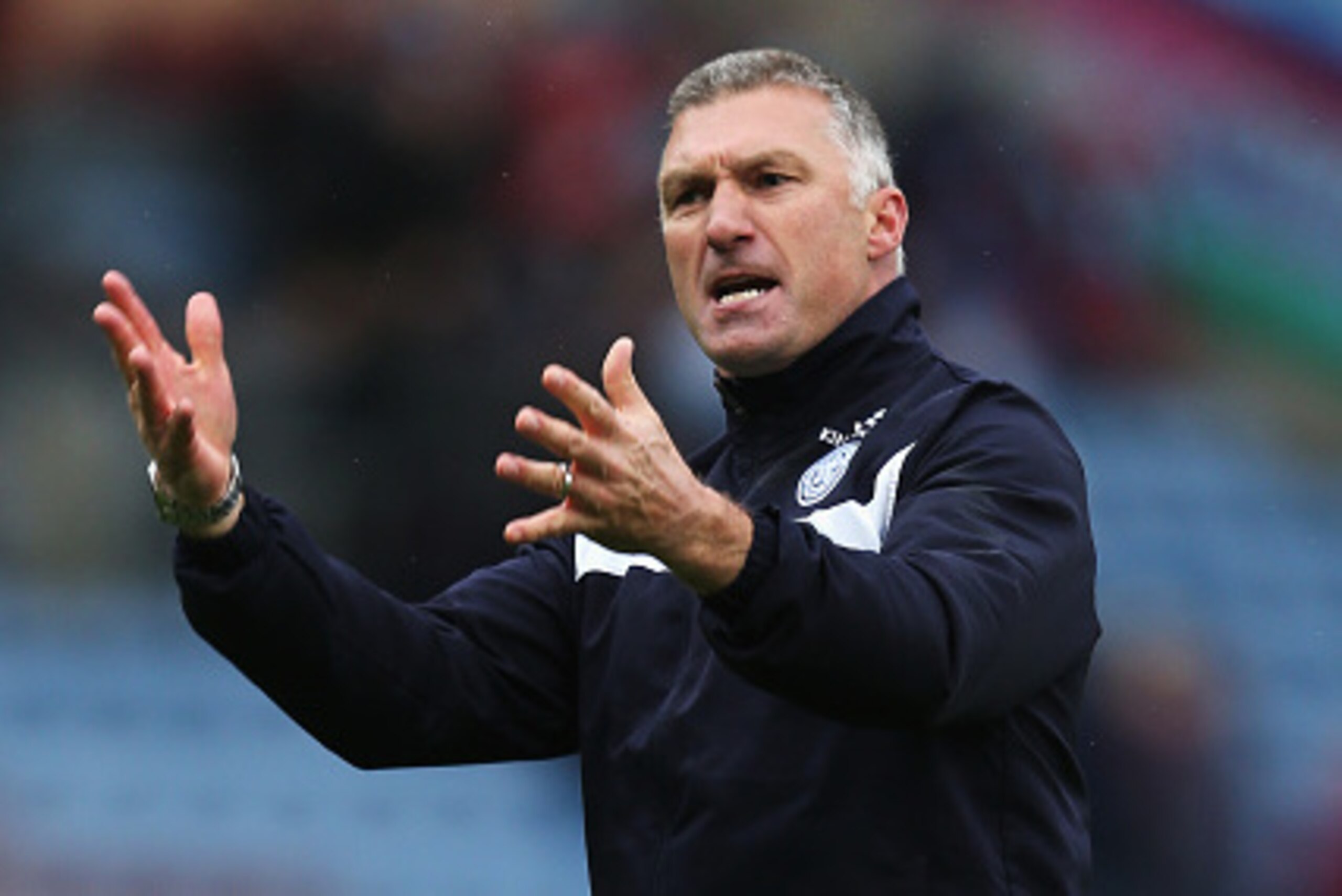 BURNLEY, ENGLAND - APRIL 25:  Nigel Pearson, manager of Leicester City reacts  during the Barclays Premier League match between Burnley and Leicester City at Turf Moor on April 25, 2015 in Burnley, England.  (Photo by Chris Brunskill/Getty Images)