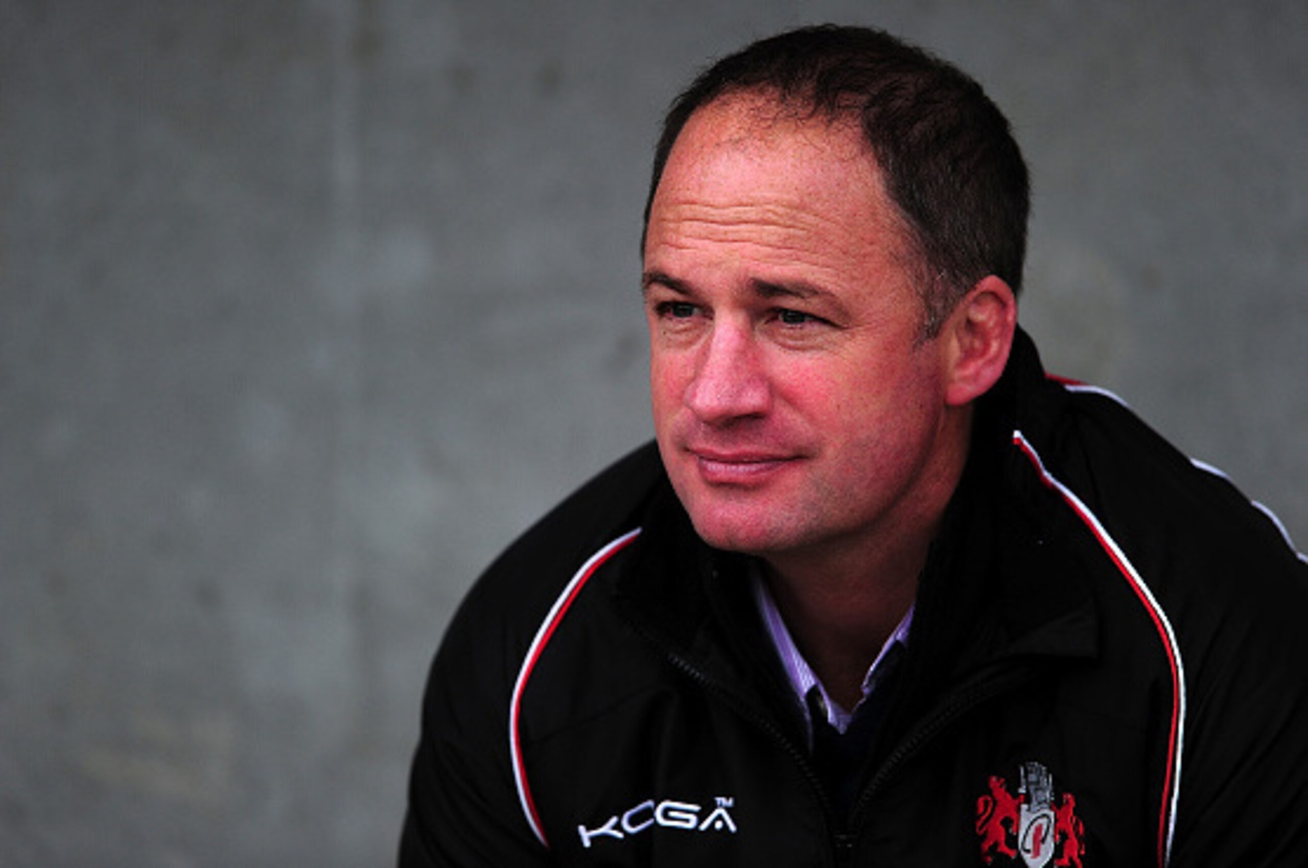 EXETER, ENGLAND - NOVEMBER 01:  David Humphreys, Gloucester's Director of Rugby looks on ahead of the LV= Cup match between Exeter Chiefs and Gloucester at Sandy Park on November 1, 2014 in Exeter, England.  (Photo by Dan Mullan/Getty Images)