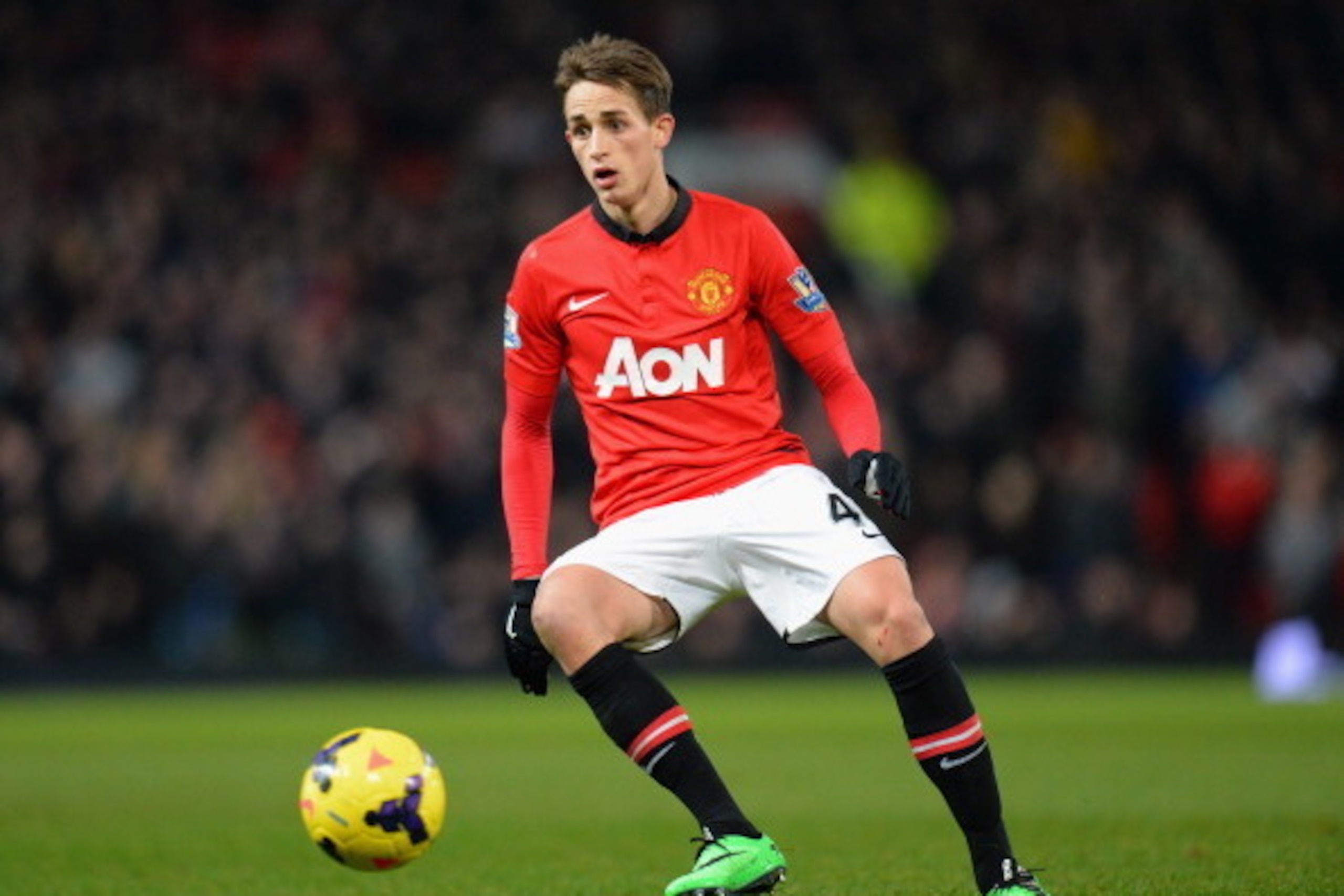 MANCHESTER, ENGLAND - JANUARY 11:  Adnan Januzaj of Manchester United in action during the Barclays Premier League match between Manchester United and Swansea City at Old Trafford on January 11, 2014 in Manchester, England.  (Photo by Shaun Botterill/Gett