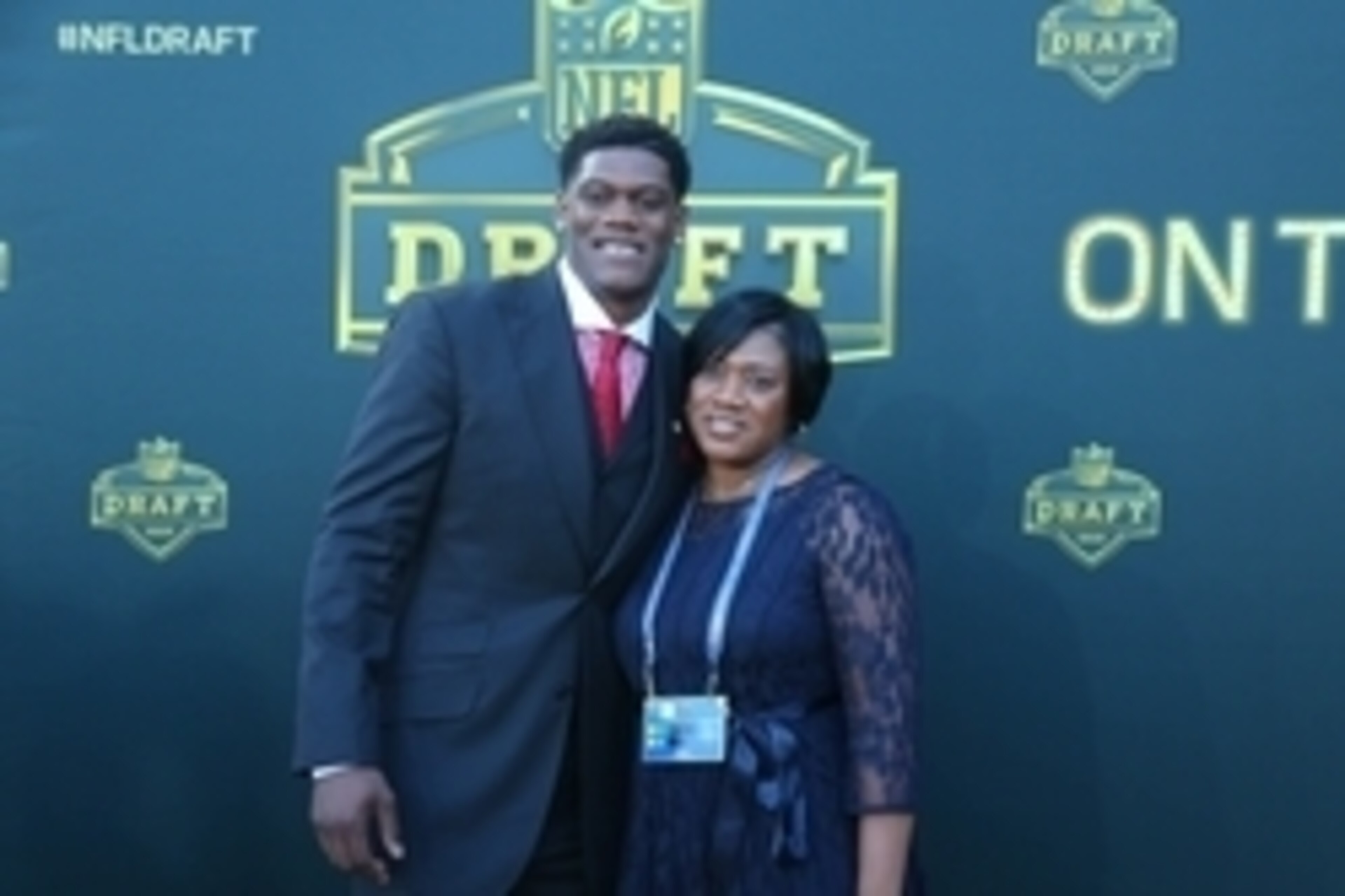 Apr 30, 2015; Chicago, IL, USA; Randy Gregory (Nebraska) and Mary Gregory arrive on the gold carpet before the first round of the 2015 NFL Draft at the Auditorium Theatre of Roosevelt University. Mandatory Credit: Dennis Wierzbicki-USA TODAY Sports Apr 30, 2015; Chicago, IL, USA; Randy Gregory (Nebraska) and Mary Gregory arrive on the gold carpet before the first round of the 2015 NFL Draft at the Auditorium Theatre of Roosevelt University. Mandatory Credit: Dennis Wierzbicki-USA TODAY Sports