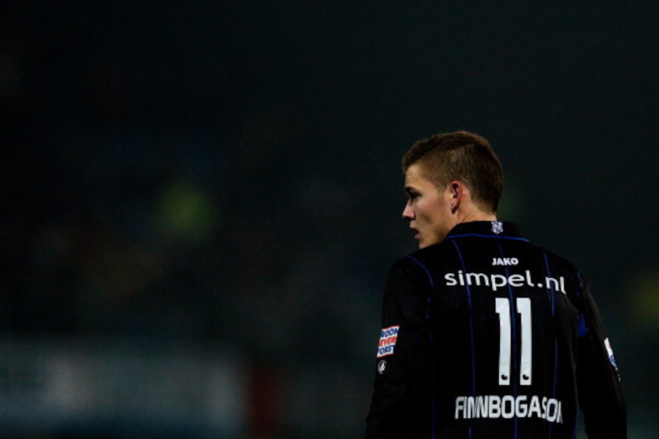 ZWOLLE, NETHERLANDS - DECEMBER 13:  Alfred Finnbogason of Heerenveen in action during the Eredivisie match between PEC Zwolle and SC Heerenveen held at IJsseldelta Stadion on December 13, 2013 in Zwolle, Netherlands.  (Photo by Dean Mouhtaropoulos/Getty I