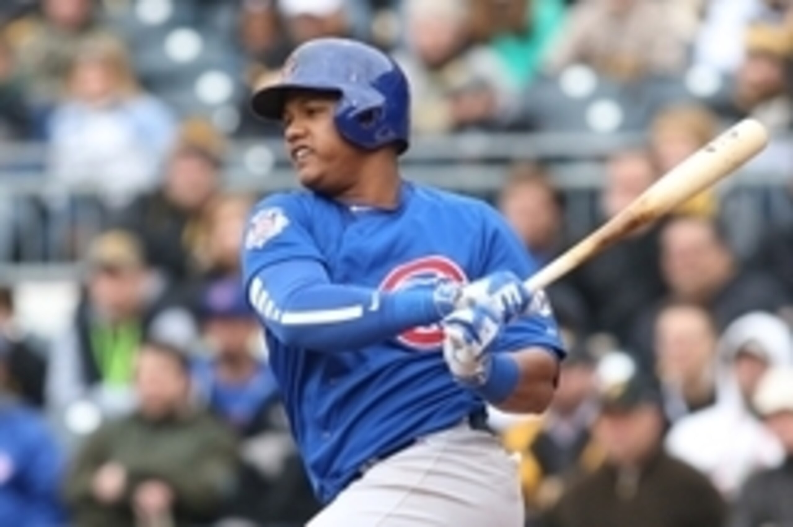 Apr 23, 2015; Pittsburgh, PA, USA; Chicago Cubs shortstop Starlin Castro (13) bats against the Pittsburgh Pirates during the fifth inning at PNC Park. The Pirates won 5-4. Mandatory Credit: Charles LeClaire-USA TODAY Sports Apr 23, 2015; Pittsburgh, PA, USA; Chicago Cubs shortstop Starlin Castro (13) bats against the Pittsburgh Pirates during the fifth inning at PNC Park. The Pirates won 5-4. Mandatory Credit: Charles LeClaire-USA TODAY Sports