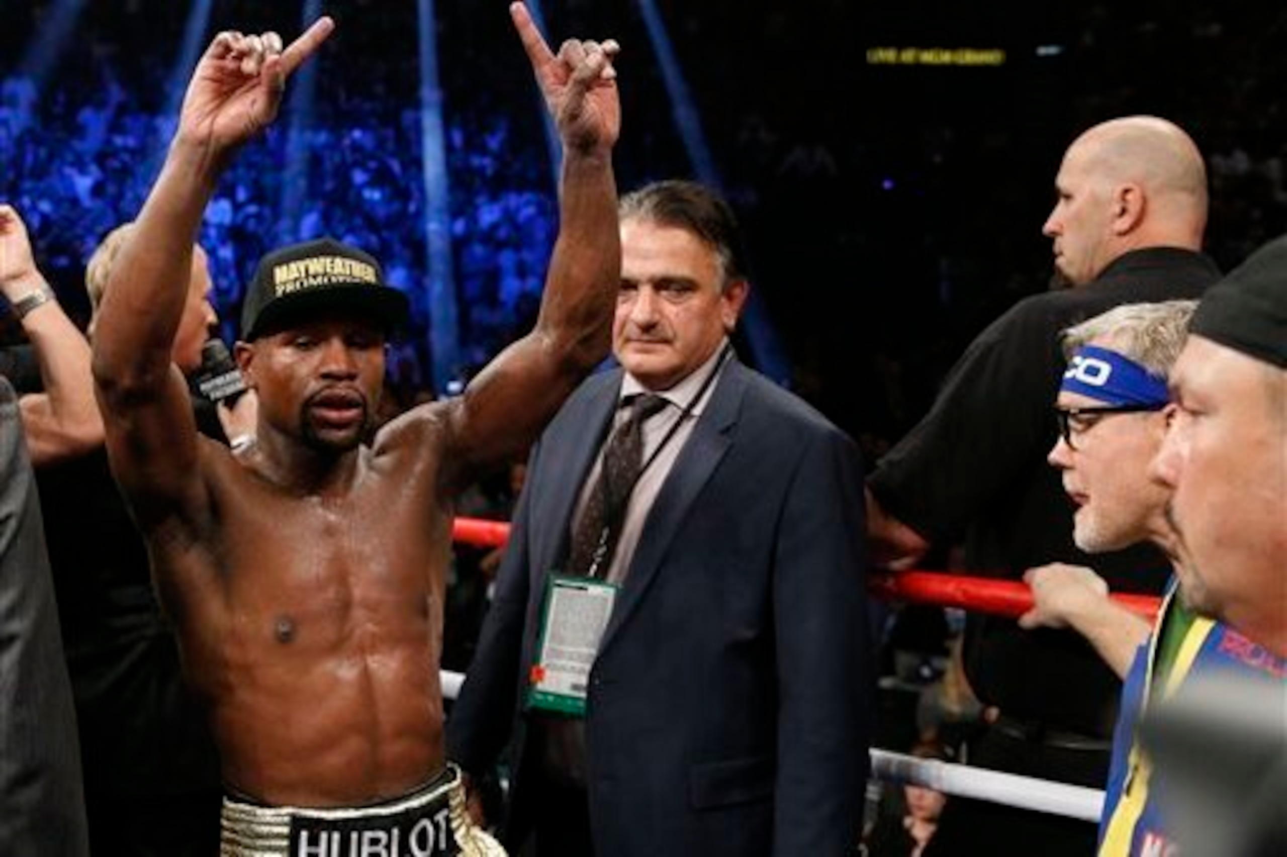 Mayweather is scheduled for one more fight, in September 2015.