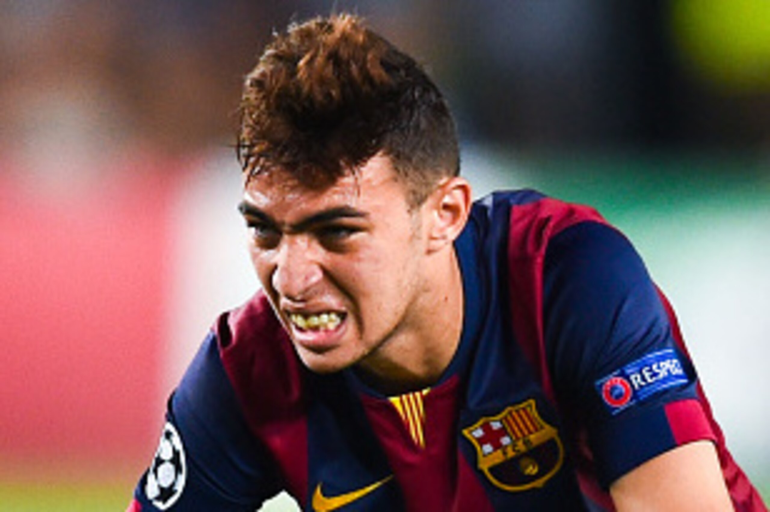 BARCELONA, SPAIN - SEPTEMBER 17:  Munir El Haddadi of FC Barcelona looks on during the UEFA Champions League Group F match between FC Barcelona and APOEL FC at the Camp Nou Stadium on September 17, 2014 in Barcelona, Spain.  (Photo by David Ramos/Getty Im