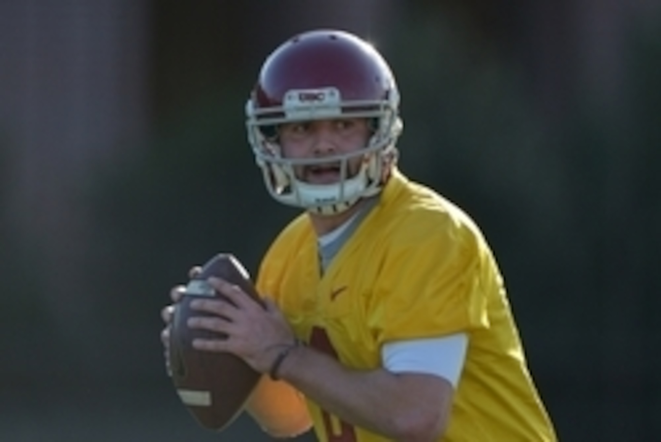 Mar 3, 2015; Los Angeles, CA, USA; Southern California Trojans quarterback Cody Kessler (6) throws a pass at spring practice at Cromwell Field. Mandatory Credit: Kirby Lee-USA TODAY Sports