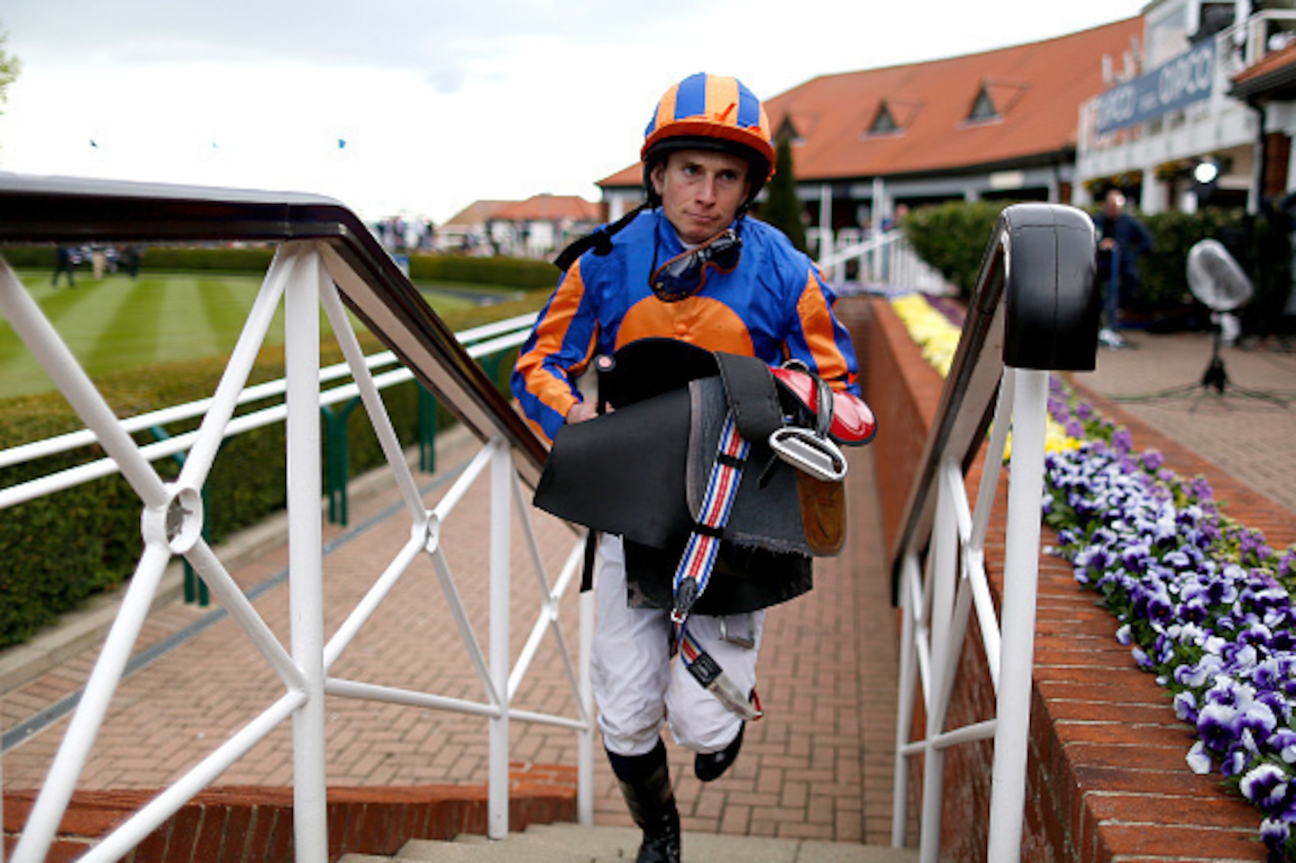 NEWMARKET, ENGLAND - MAY 03: Ryan Moore returns to the weighing room after riding Legatissimo to win The Qipco 1000 Guineas Stakes Newmarket racecourse on May 03, 2015 in Newmarket, England. (Photo by Alan Crowhurst/Getty Images) NEWMARKET, ENGLAND - MAY 03: Ryan Moore returns to the weighing room after riding Legatissimo to win The Qipco 1000 Guineas Stakes Newmarket racecourse on May 03, 2015 in Newmarket, England. (Photo by Alan Crowhurst/Getty Images)