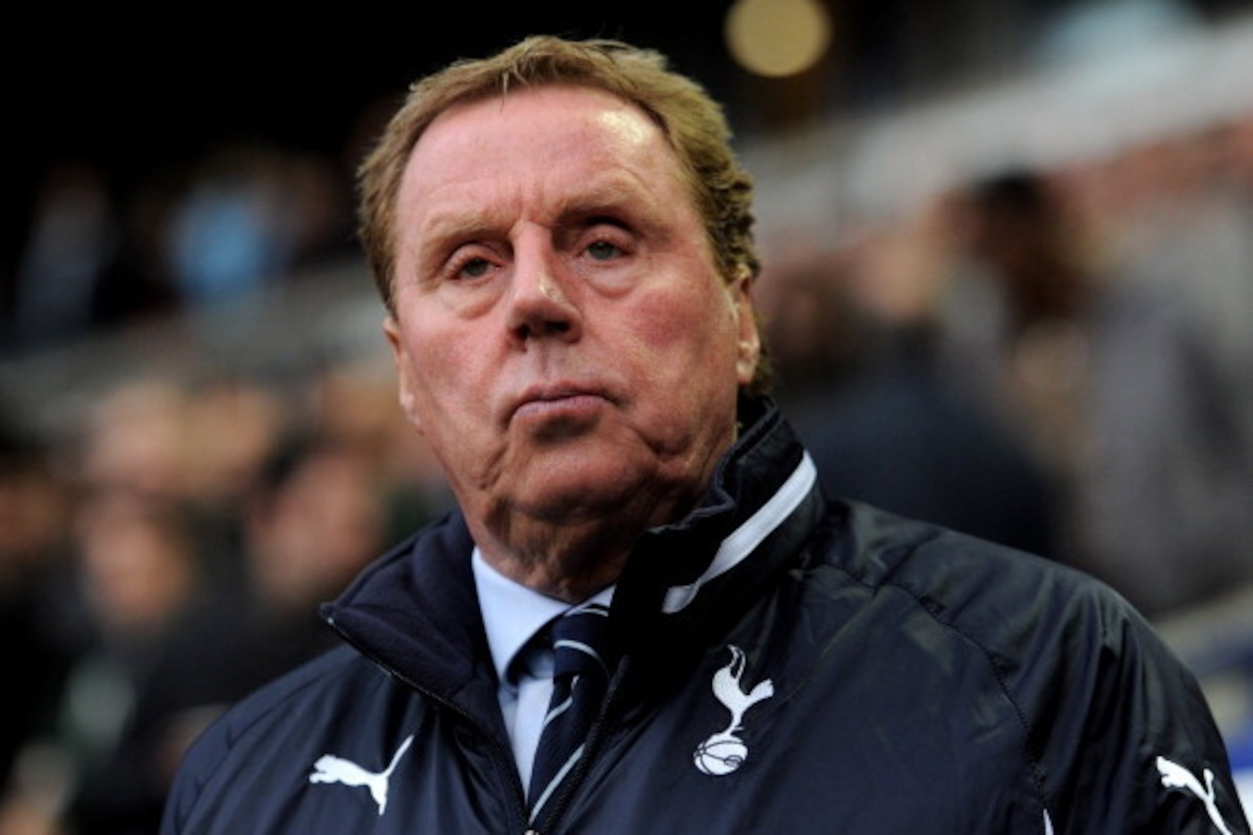 BOLTON, ENGLAND - MAY 02:  Tottenham Hotspur Manager Harry Redknapp looks on prior to the Barclays Premier League match between Bolton Wanderers and Tottenham Hotspur at the Reebok Stadium on May 2, 2012 in Bolton, England.  (Photo by Michael Regan/Getty 