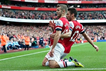 Giroud combined with Wilshere for the outstanding team goal.