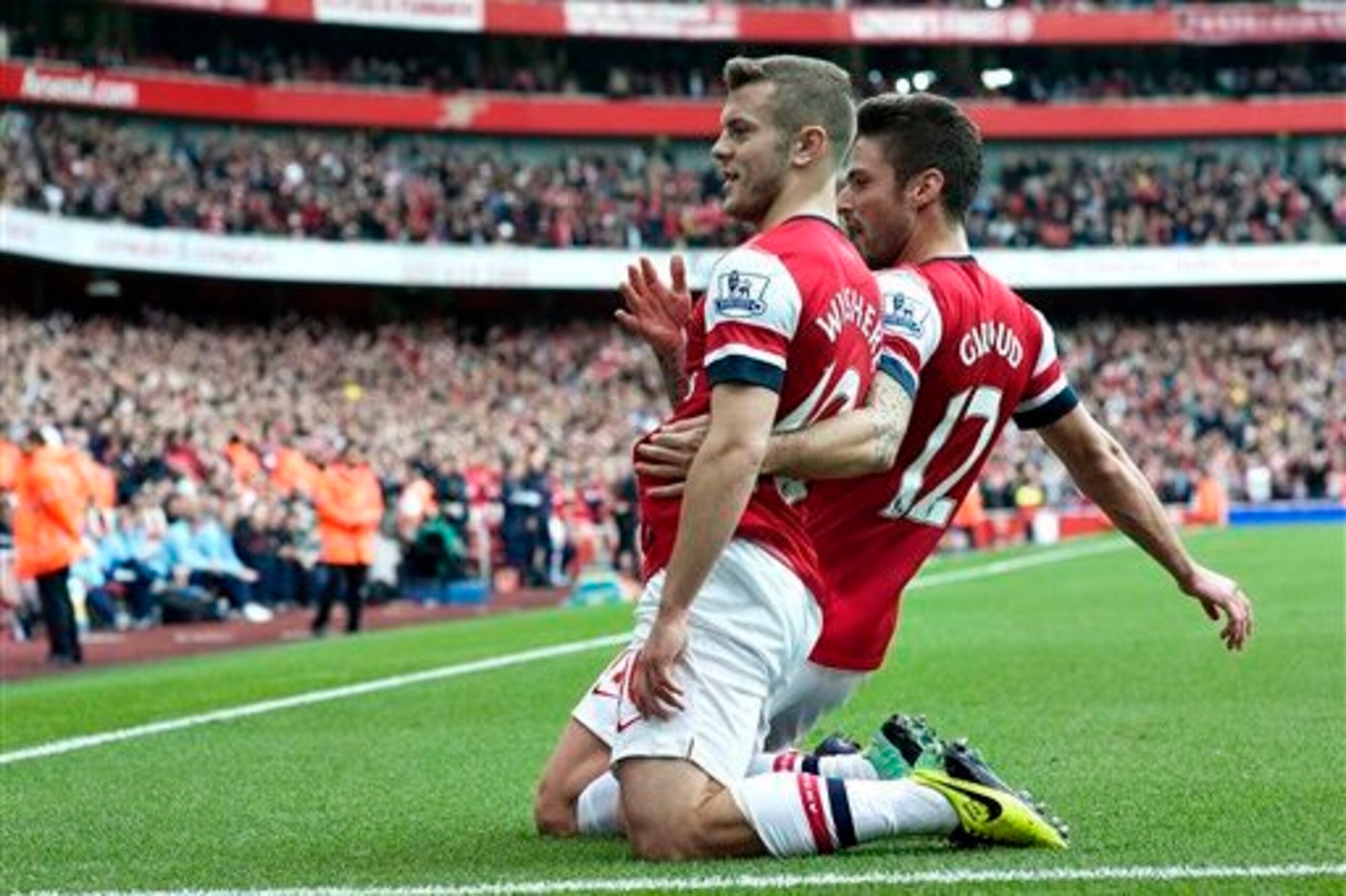 Giroud combined with Wilshere for the outstanding team goal.