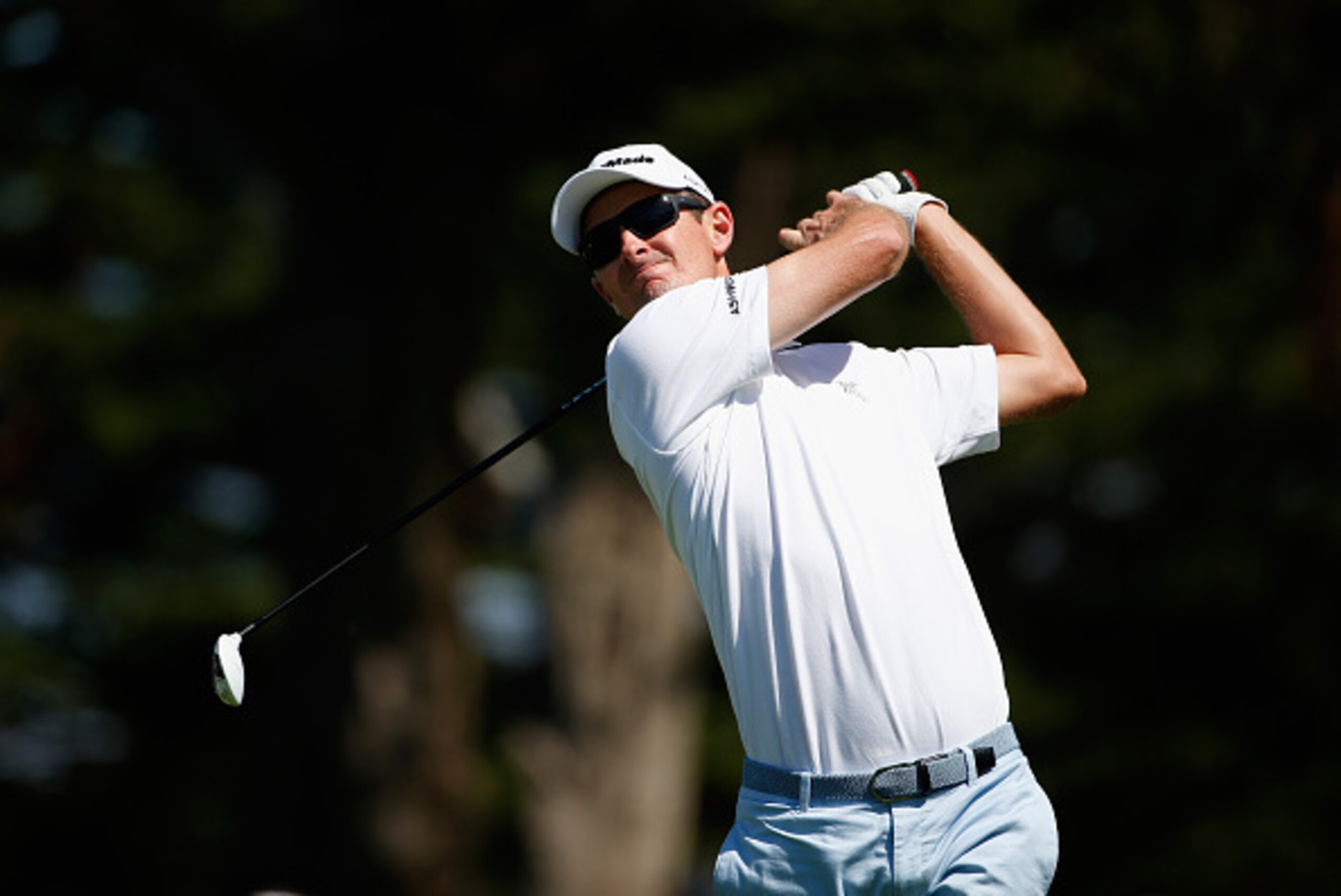 SAN FRANCISCO, CA - MAY 01:  Justin Rose of England hits his tee shot on the sixth hole during round three of the World Golf Championships Cadillac Match Play at TPC Harding Park on May 1, 2015 in San Francisco, California.  (Photo by Ezra Shaw/Getty Imag