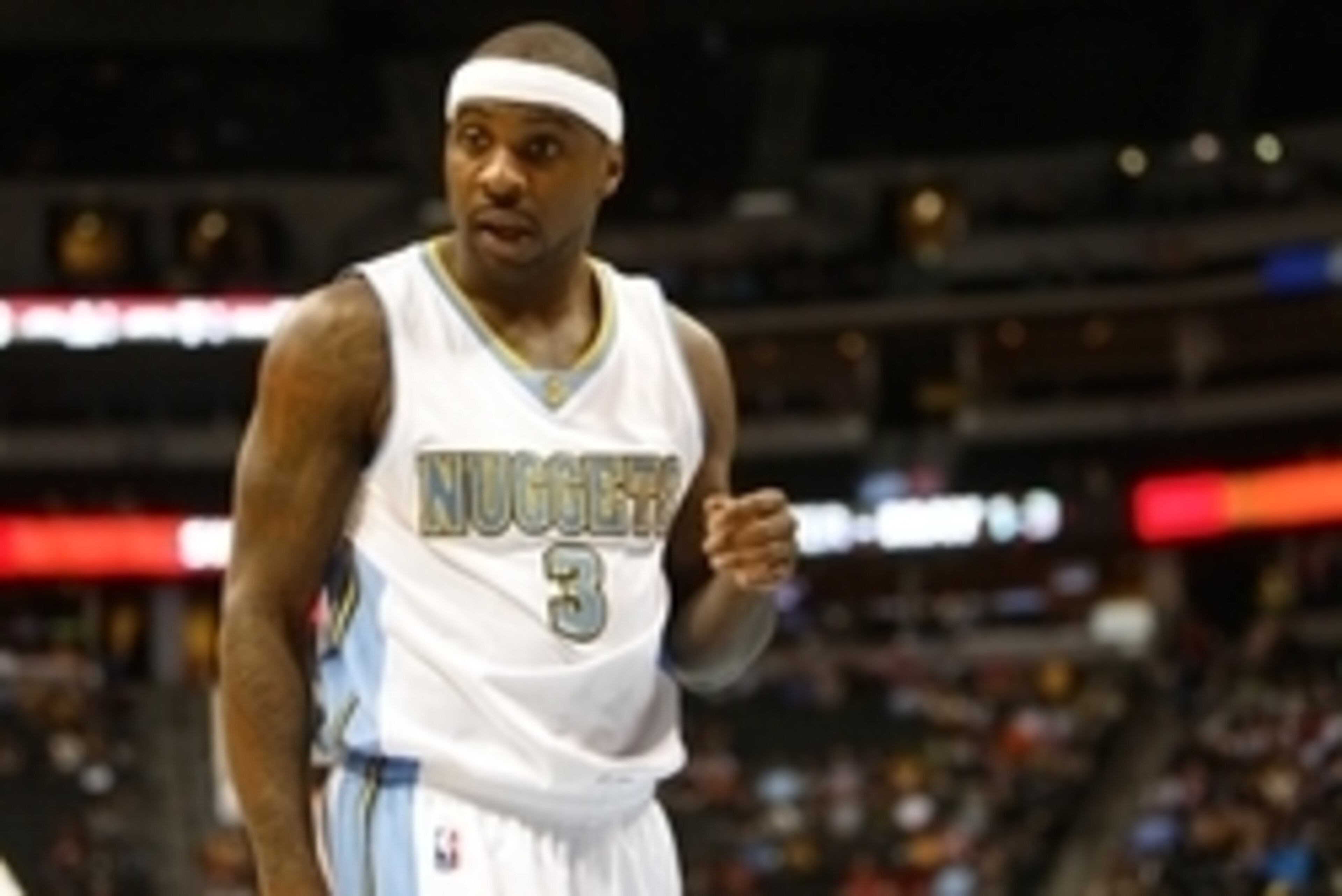 Mar 11, 2015; Denver, CO, USA; Denver Nuggets guard Ty Lawson (3) during the game against the Atlanta Hawks at Pepsi Center.  Mandatory Credit: Chris Humphreys-USA TODAY Sports