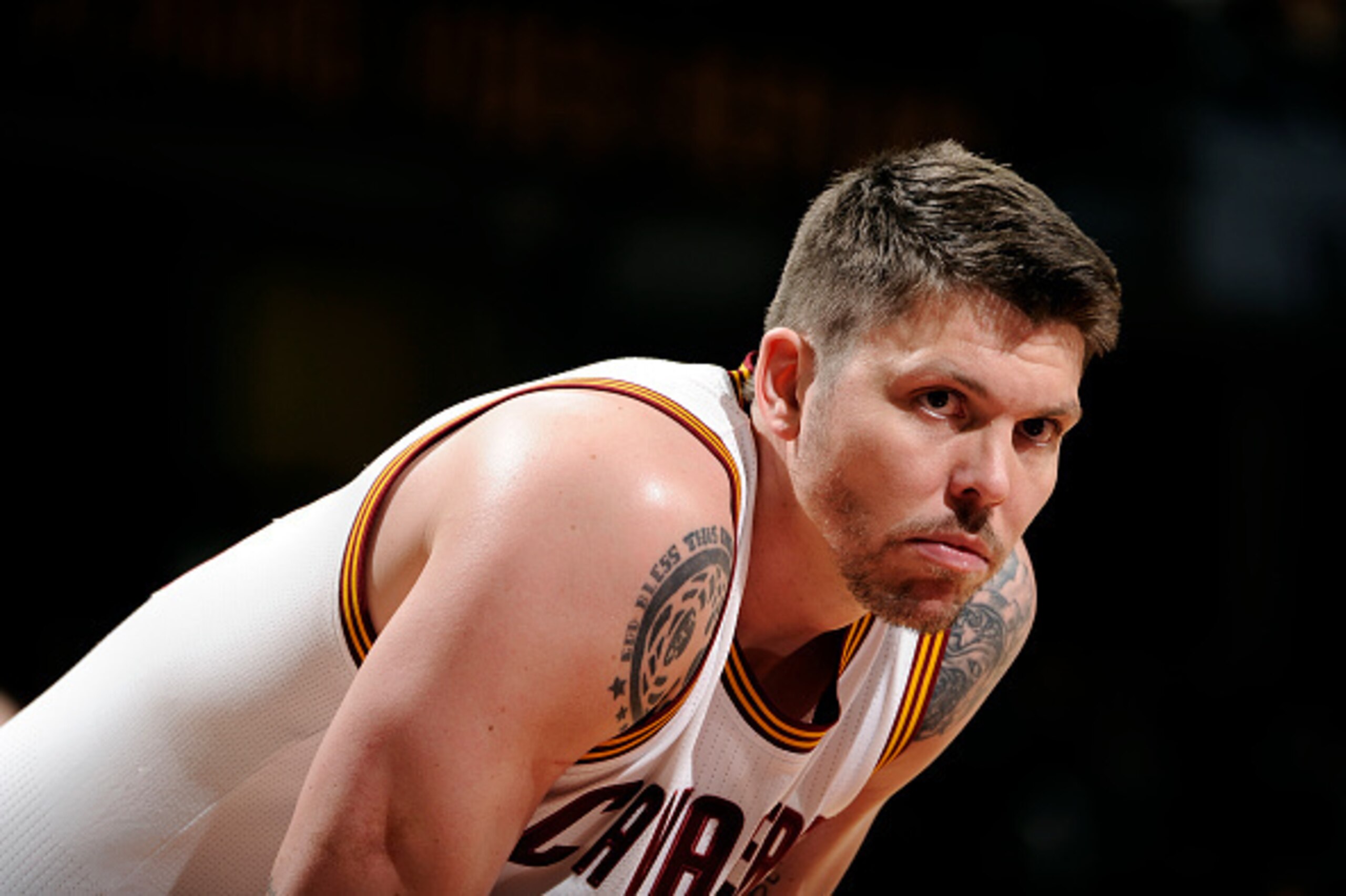 CLEVELAND, OH - APRIL 13: Mike Miller #18 of the Cleveland Cavaliers stands on the court during a game against the Detroit Pistons at The Quicken Loans Arena on April 13, 2015 in Cleveland, Ohio. NOTE TO USER: User expressly acknowledges and agrees that, 
