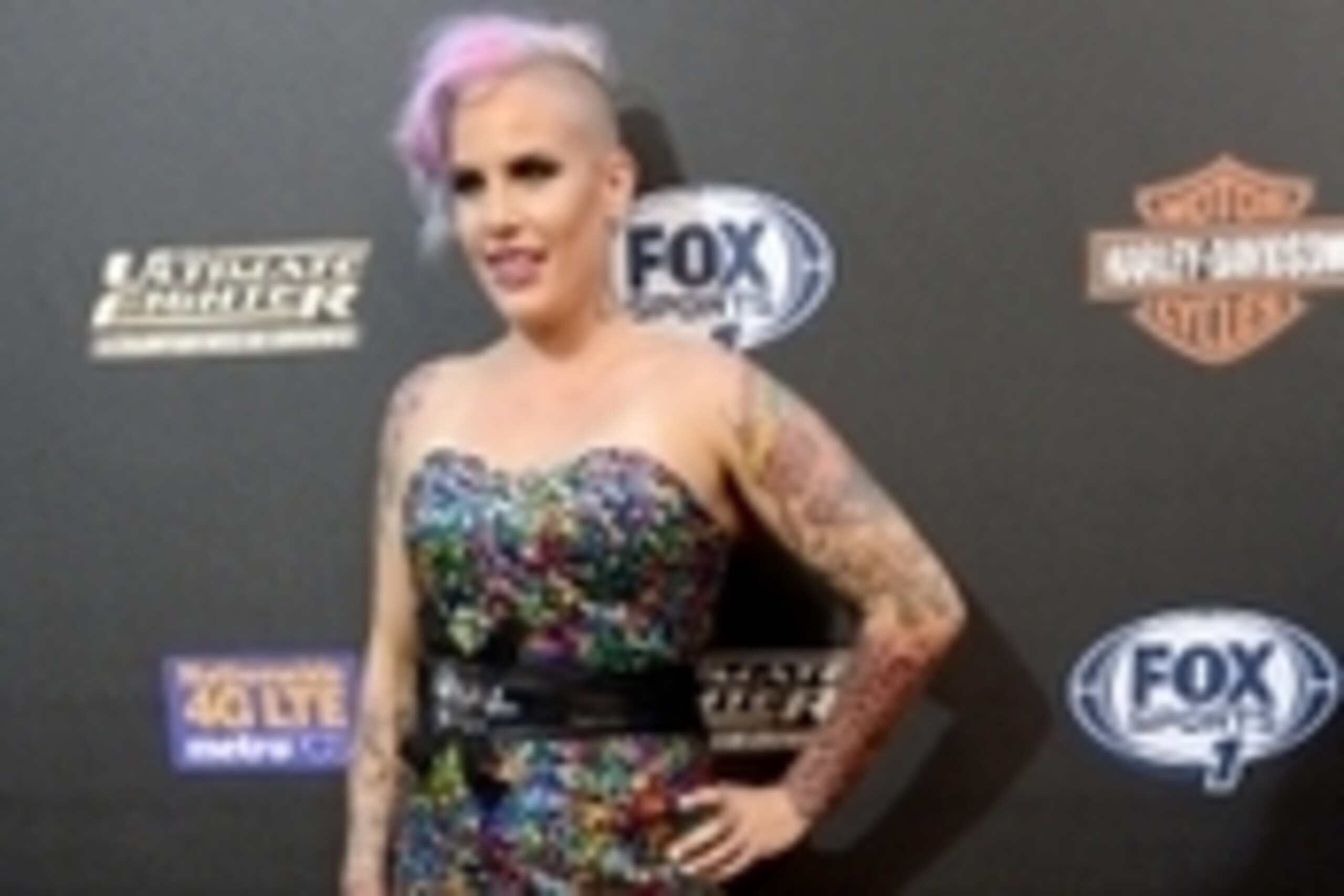 Sep 9, 2014; Los Angeles, CA, USA;  Bec Rawlings from Launceston, Tasmania arrives on the Red Carpet at Lure Nightclub for the premier of The Ultimate Fighter women in the newly formed women in the strawweight class. Mandatory Credit: Jayne Kamin-Oncea-US