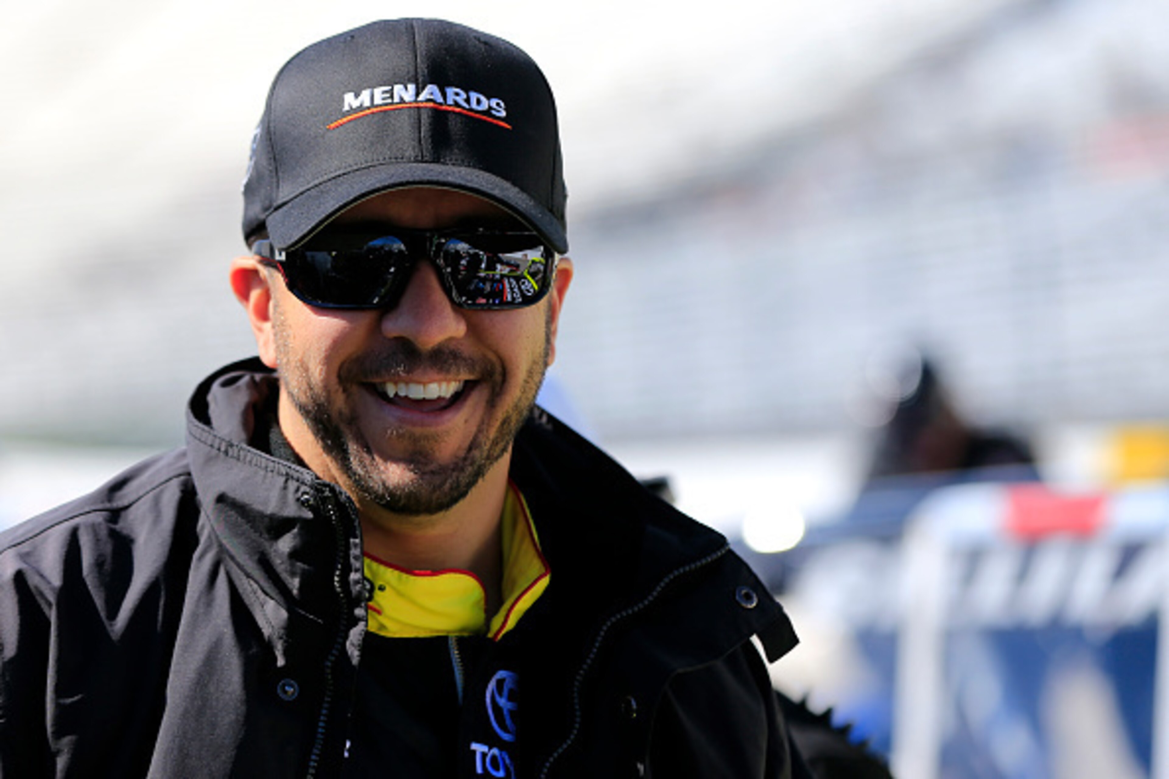 MARTINSVILLE, VA - MARCH 28: Matt Crafton, driver of the #88 Hormel/Menards Toyota, stands in the garage area during qualifying for the NASCAR Camping World Truck Series Kroger 250 at Martinsville Speedway on March 28, 2015 in Martinsville, Virginia. (P MARTINSVILLE, VA - MARCH 28: Matt Crafton, driver of the #88 Hormel/Menards Toyota, stands in the garage area during qualifying for the NASCAR Camping World Truck Series Kroger 250 at Martinsville Speedway on March 28, 2015 in Martinsville, Virginia. (P
