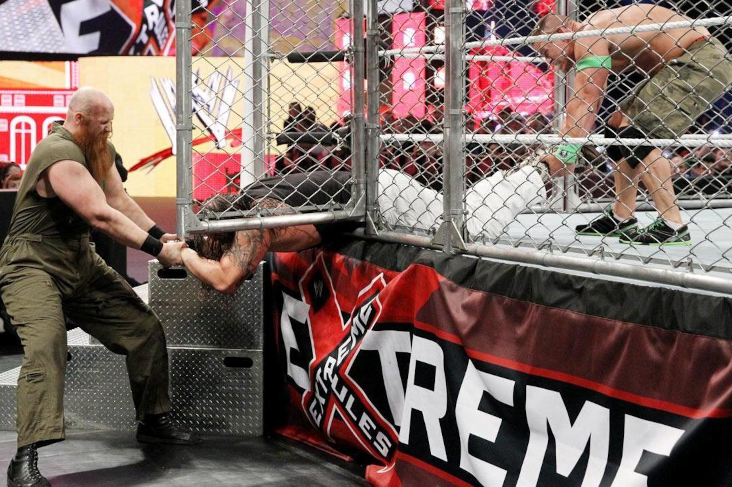 2014's Steel Cage match between John Cena and Bray Wyatt was cluttered with interference.