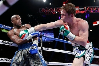 Alvarez lost a decision to Mayweather in 2013.