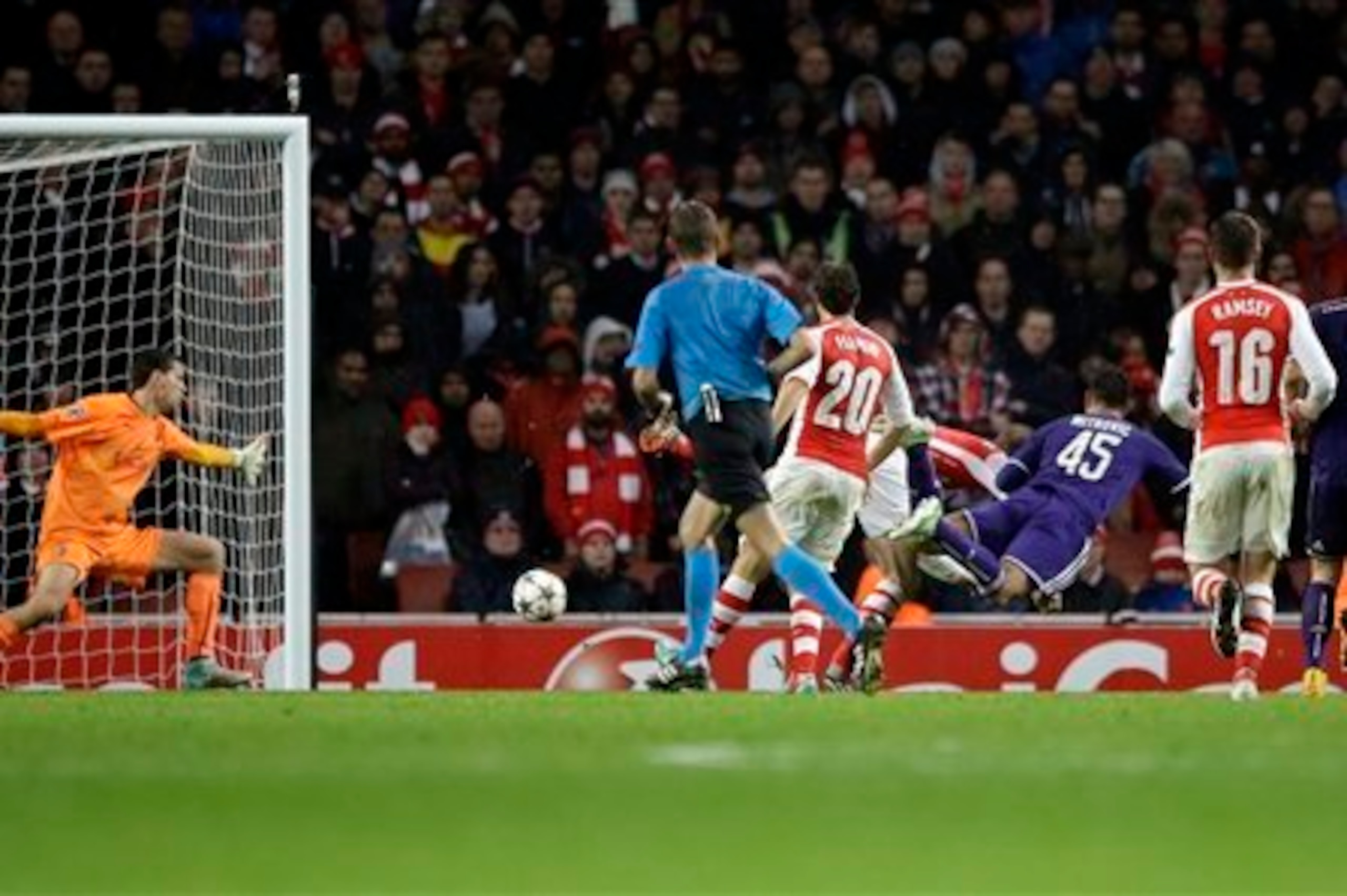Mitrovic scored against Arsenal earlier this season. Mitrovic scored against Arsenal earlier this season.