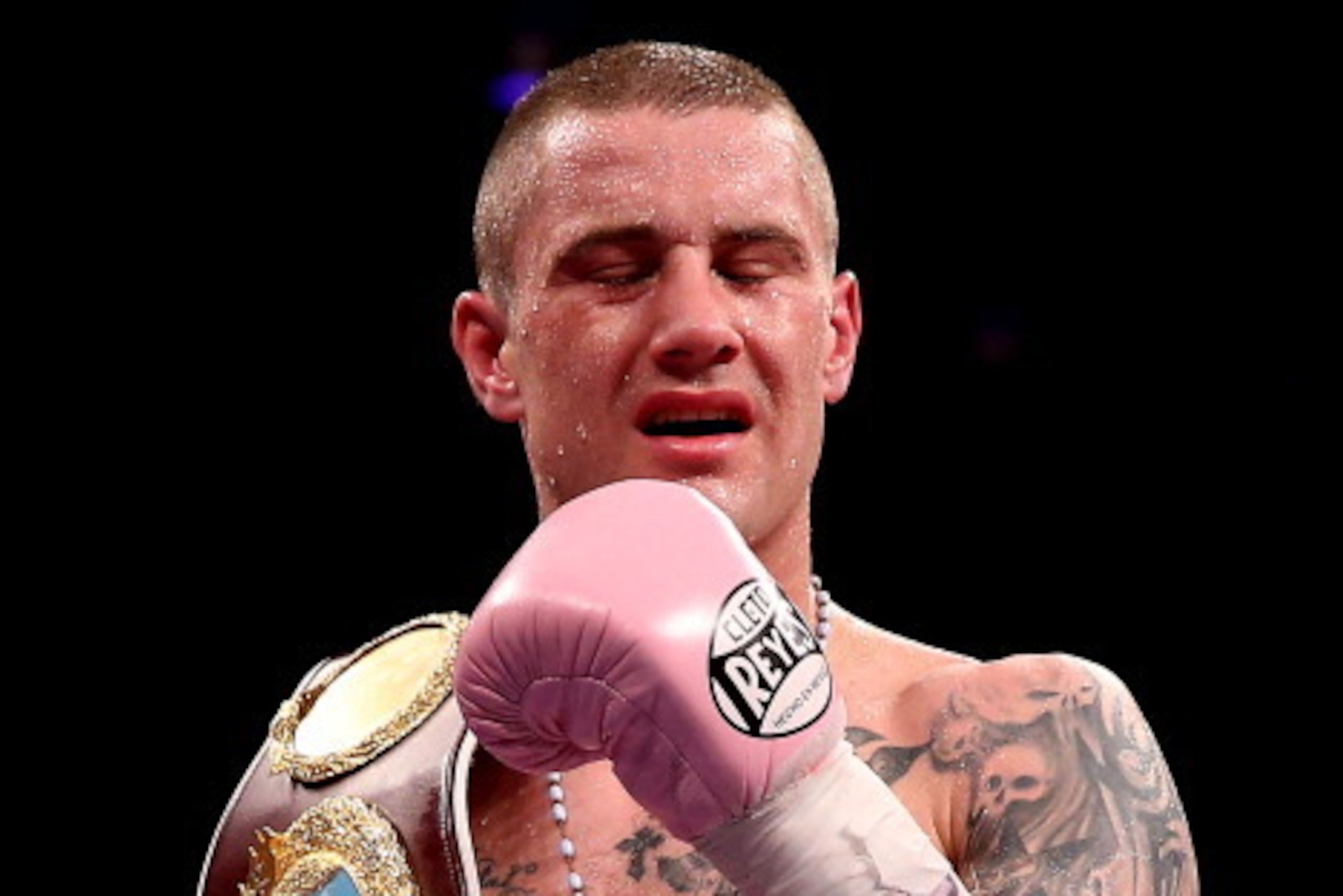 GLASGOW, SCOTLAND - SEPTEMBER 07:  Ricky Burns retains the belt after his draw with Raymundo Beltran during their WBO World Lightweight Title bout at SECC on September 7, 2013 in Glasgow, Scotland.  (Photo by Scott Heavey/Getty Images)