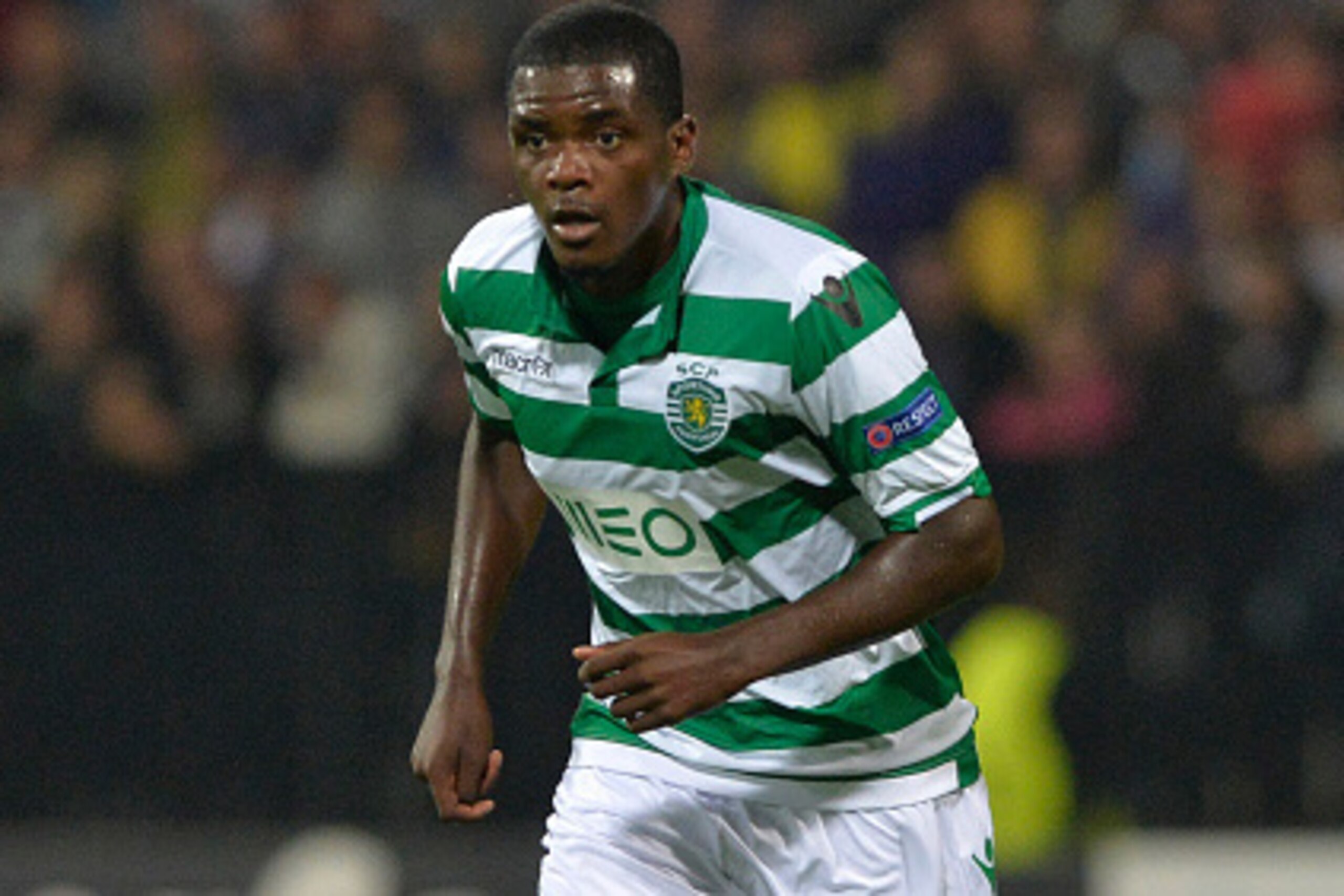 MARIBOR,SLOVENIA - SEPTEMBER 17: William Carvalho of Sporting Clube de Portugal in action during the UEFA Group G Champions League football match between NK Maribor and Sporting Lisbon at the Ljudski vrt Stadium on September 17, 2014 in Maribor, Slovenia MARIBOR,SLOVENIA - SEPTEMBER 17: William Carvalho of Sporting Clube de Portugal in action during the UEFA Group G Champions League football match between NK Maribor and Sporting Lisbon at the Ljudski vrt Stadium on September 17, 2014 in Maribor, Slovenia