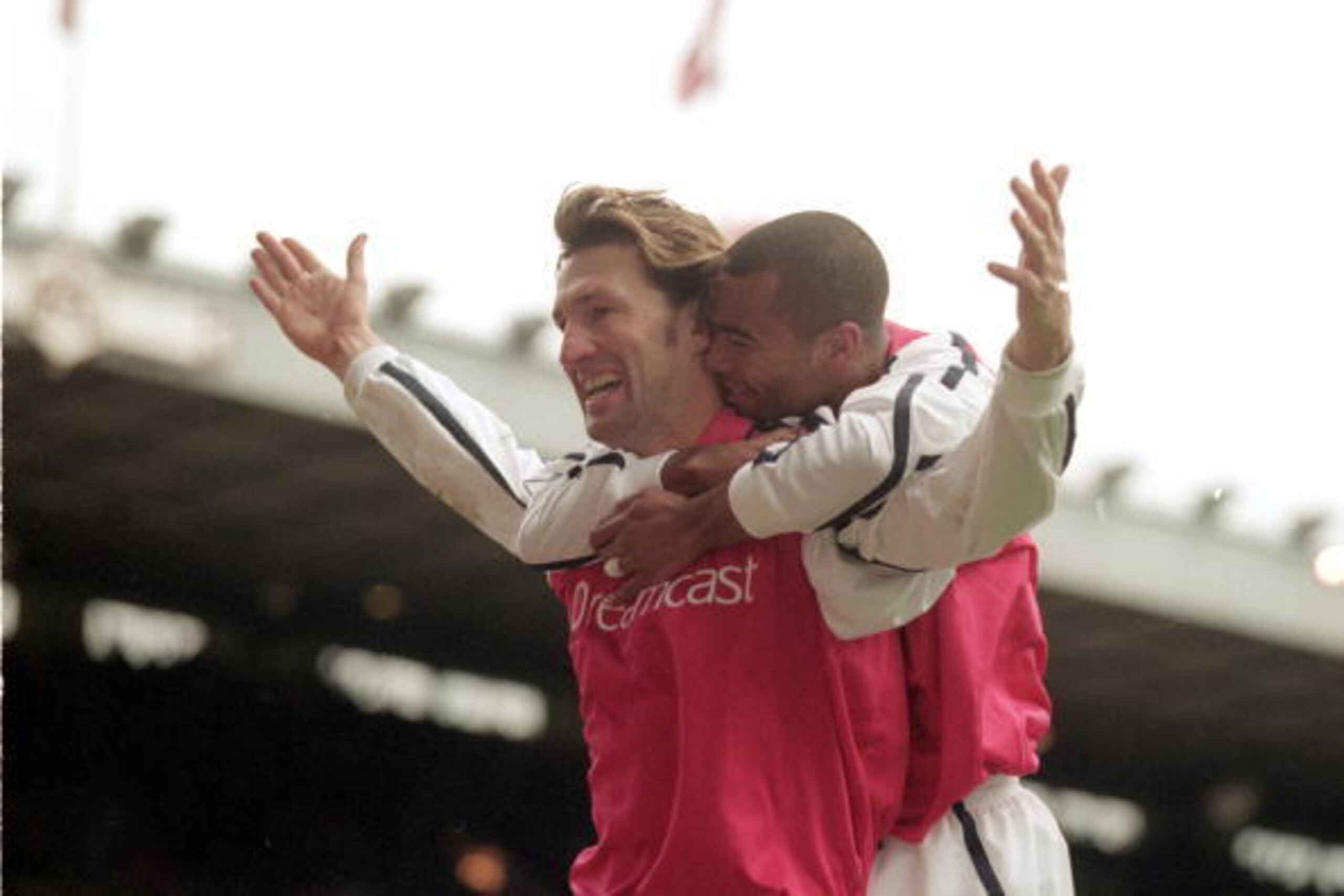 26 Dec 2000:  Tony Adams celebrates his goal for Arsenal during the FA Carling Premier League match against Leicester City played at Highbury in London. Arsenal won the game 6-1. \ Mandatory Credit: Mike Hewitt /Allsport