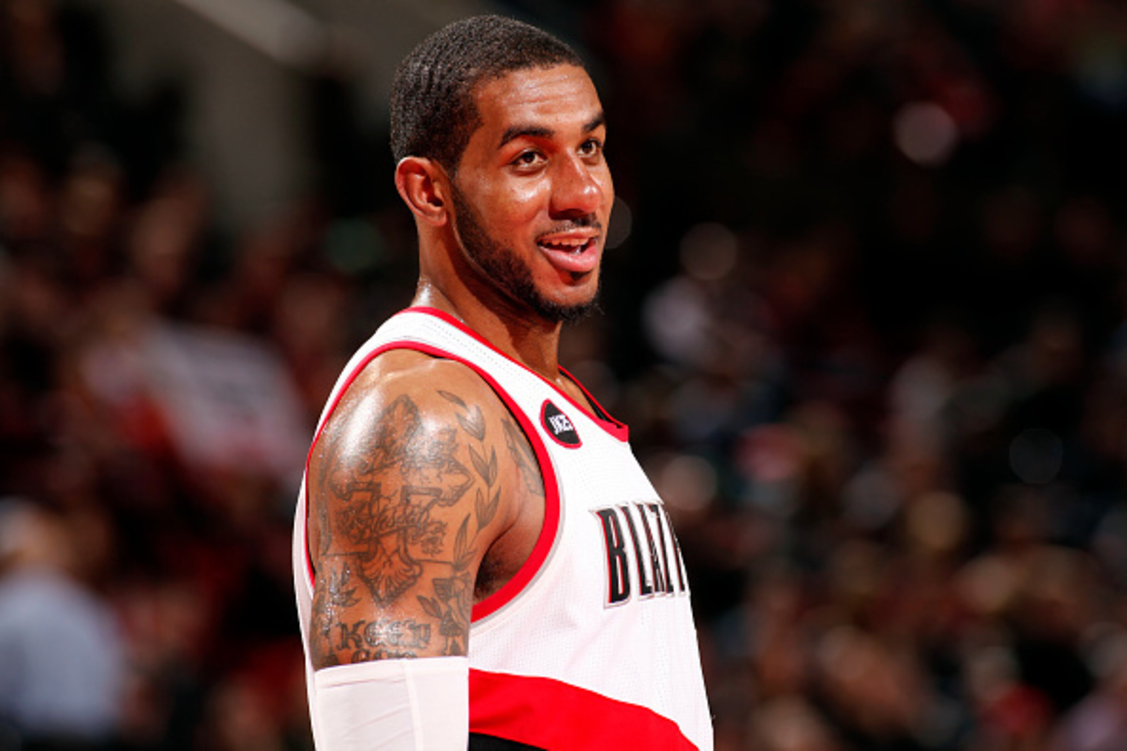 PORTLAND, OR - APRIL 1: LaMarcus Aldridge #12 of the Portland Trail Blazers stands on the court during a game against the Los Angeles Clippers on April 1, 2015 at the Moda Center in Portland, Oregon. NOTE TO USER: User expressly acknowledges and agrees th PORTLAND, OR - APRIL 1: LaMarcus Aldridge #12 of the Portland Trail Blazers stands on the court during a game against the Los Angeles Clippers on April 1, 2015 at the Moda Center in Portland, Oregon. NOTE TO USER: User expressly acknowledges and agrees th