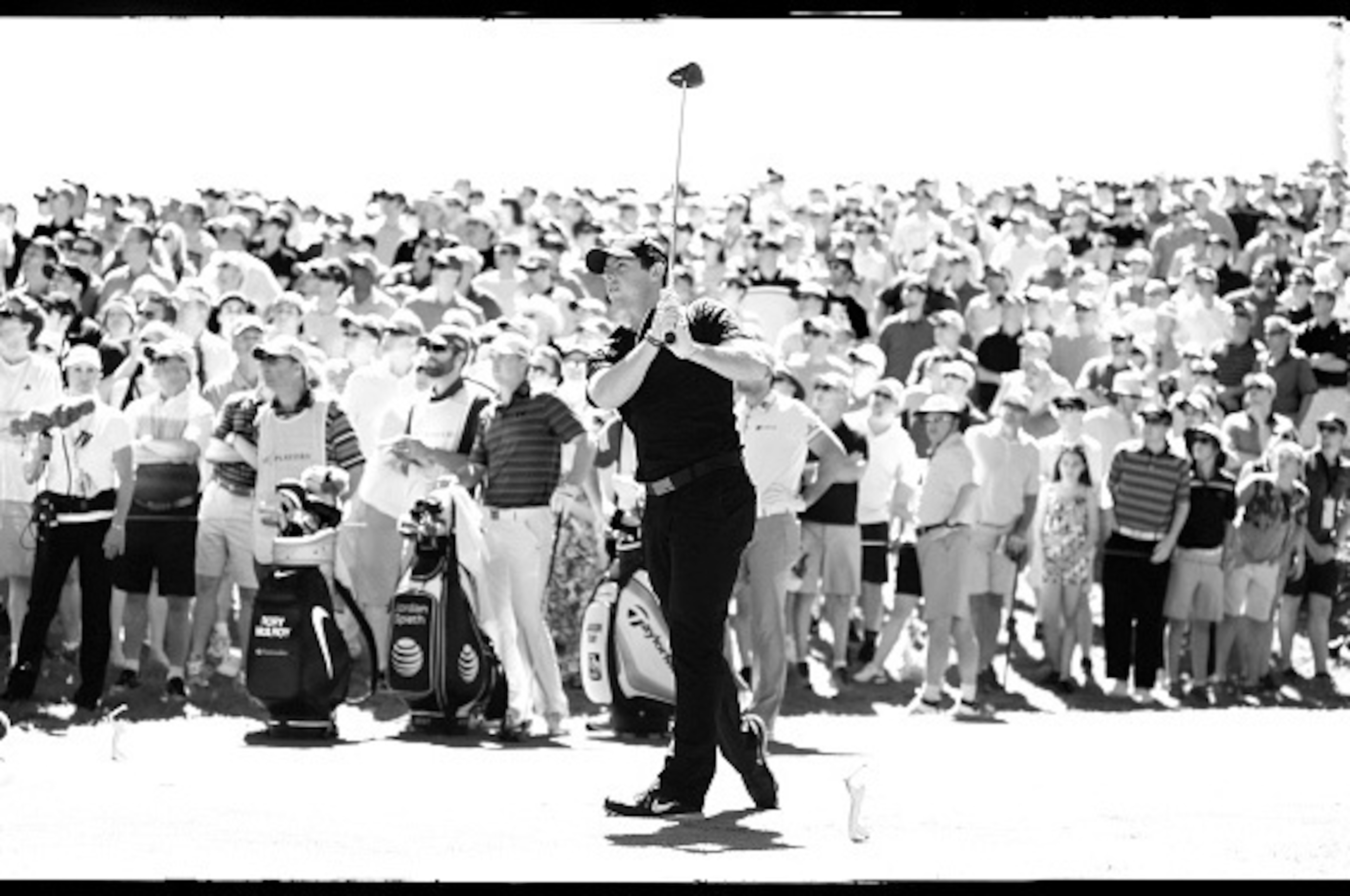 PONTE VEDRA BEACH, FL - MAY 07: (EDITOR'S NOTE: Image was processed using digital filters.) Rory McIlroy of Northern Ireland plays his shot from the 18th tee during round one of THE PLAYERS Championship at the TPC Sawgrass Stadium course on May 7, 2015 in PONTE VEDRA BEACH, FL - MAY 07: (EDITOR'S NOTE: Image was processed using digital filters.) Rory McIlroy of Northern Ireland plays his shot from the 18th tee during round one of THE PLAYERS Championship at the TPC Sawgrass Stadium course on May 7, 2015 in