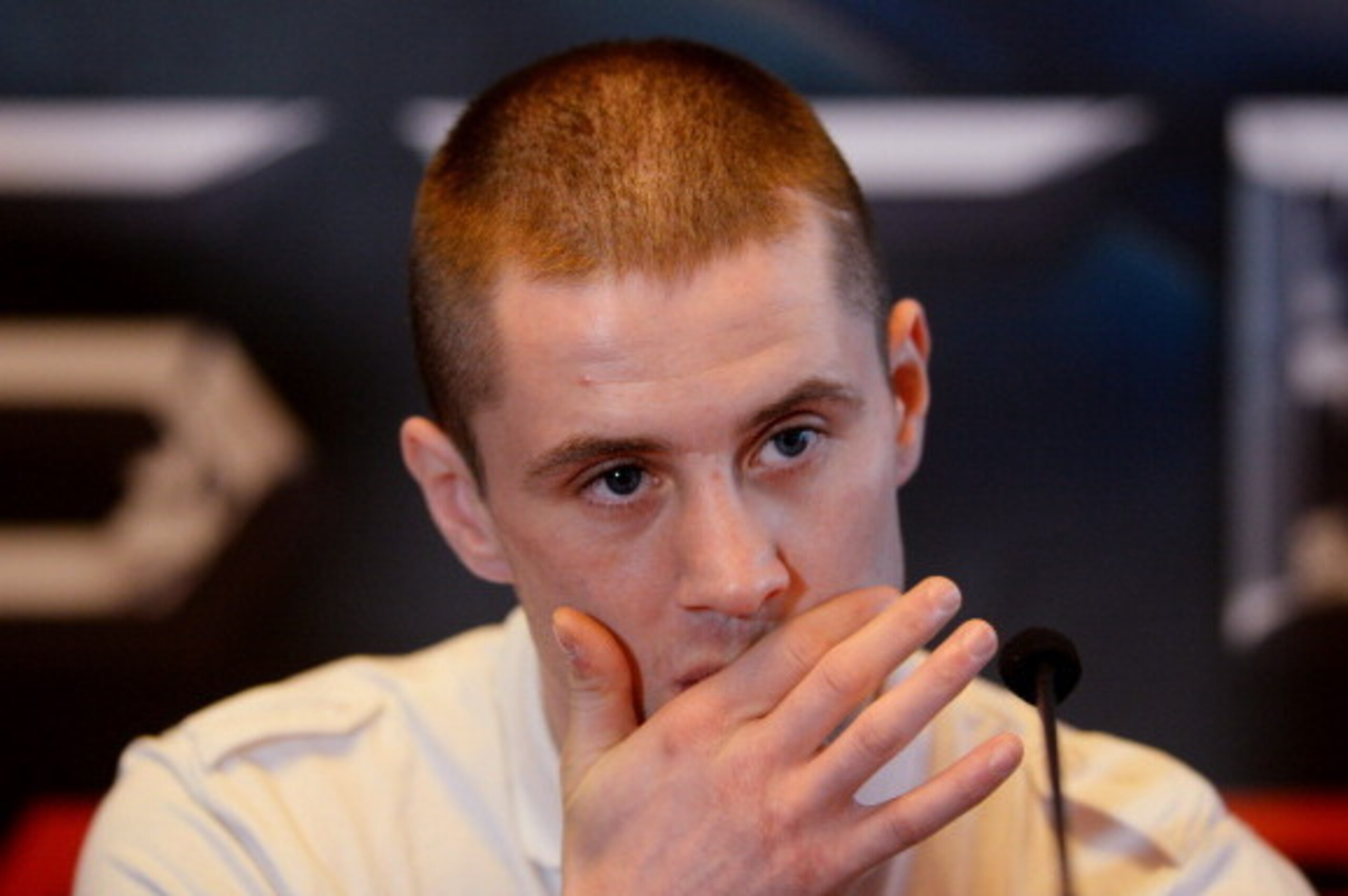 GLASGOW  SCOTLAND, JANUARY 13 :  World Lightweight champion Ricky Burns during a press conference to announce the Ricky Burns WBO World Lightweight title defence against Terence Crawford at the SECC in Glasgow on March 1, on January 13, 2014 in Glasgow Sc