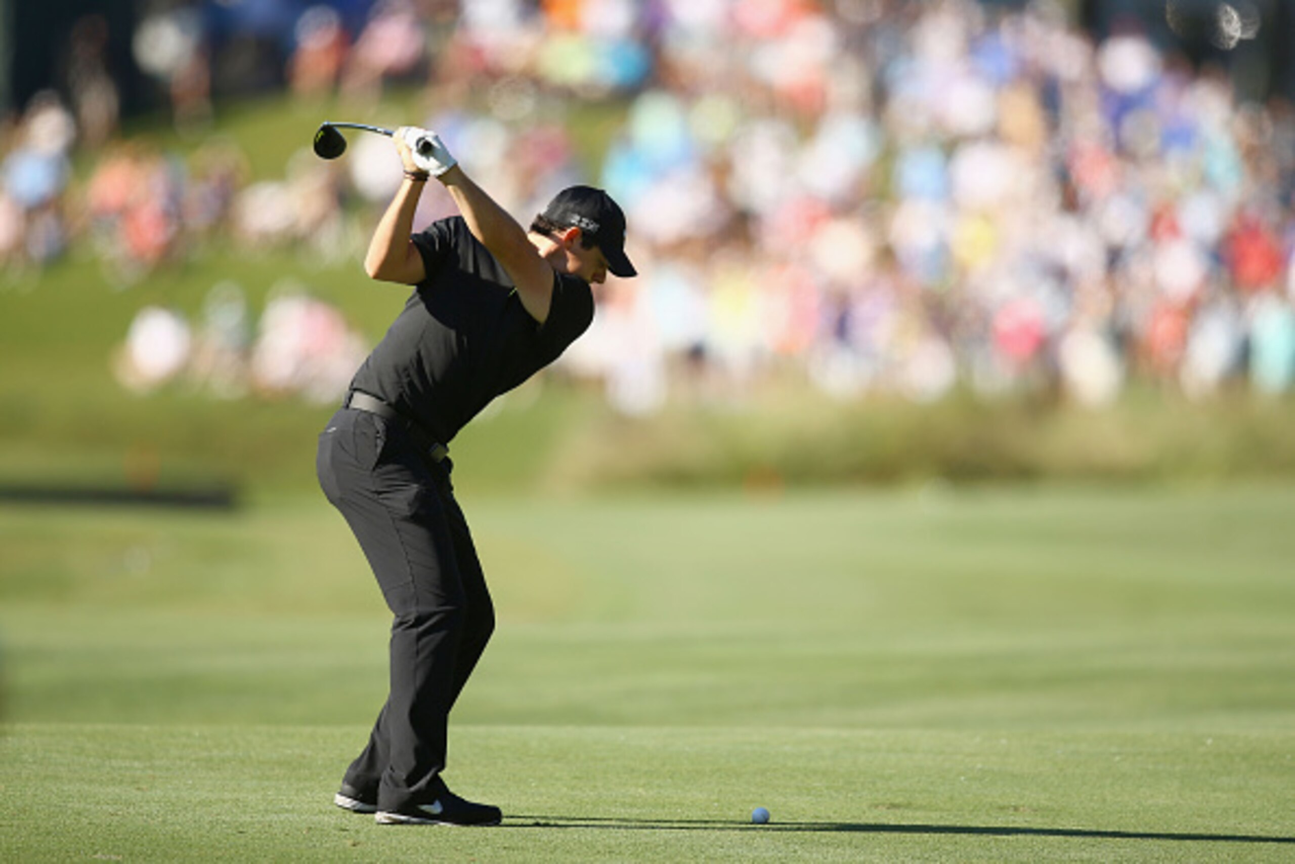 PONTE VEDRA BEACH, FL - MAY 07: Rory McIlroy of Northern Ireland plays his second shot on the 11th hole during round one of THE PLAYERS Championship at the TPC Sawgrass Stadium course on May 7, 2015 in Ponte Vedra Beach, Florida. (Photo by Richard Heath PONTE VEDRA BEACH, FL - MAY 07: Rory McIlroy of Northern Ireland plays his second shot on the 11th hole during round one of THE PLAYERS Championship at the TPC Sawgrass Stadium course on May 7, 2015 in Ponte Vedra Beach, Florida. (Photo by Richard Heath