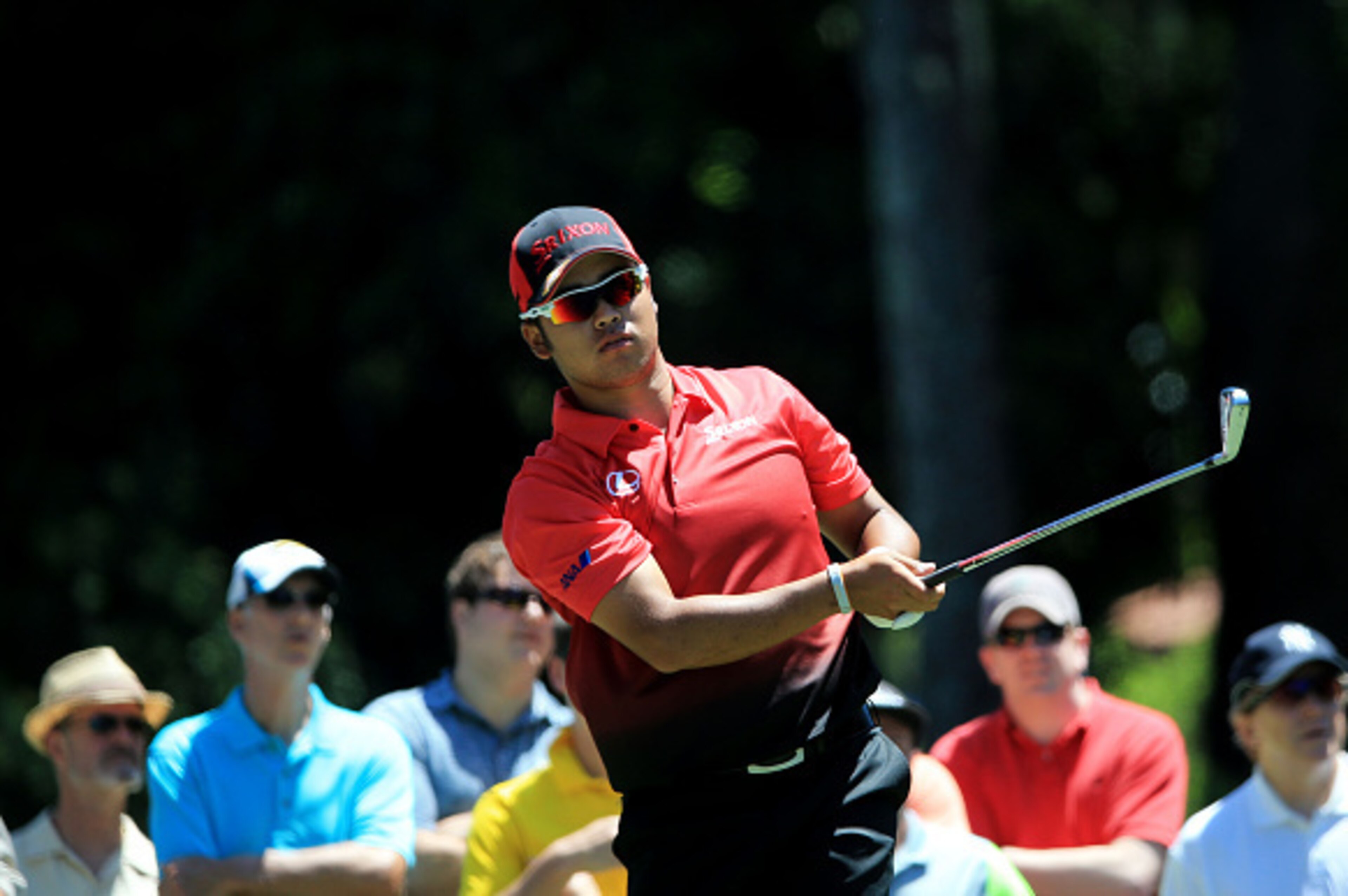 PONTE VEDRA BEACH, FL - MAY 07:  Hideki Matsuyama of Japan plays his shot from the sixth tee during round one of THE PLAYERS Championship at the TPC Sawgrass Stadium course on May 7, 2015 in Ponte Vedra Beach, Florida.  (Photo by Sam Greenwood/Getty Image