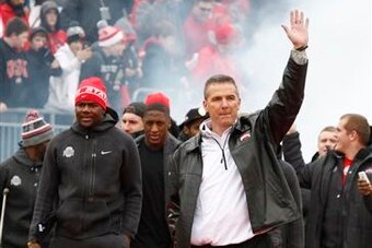 Mack attended Ohio State's on-campus championship celebration.