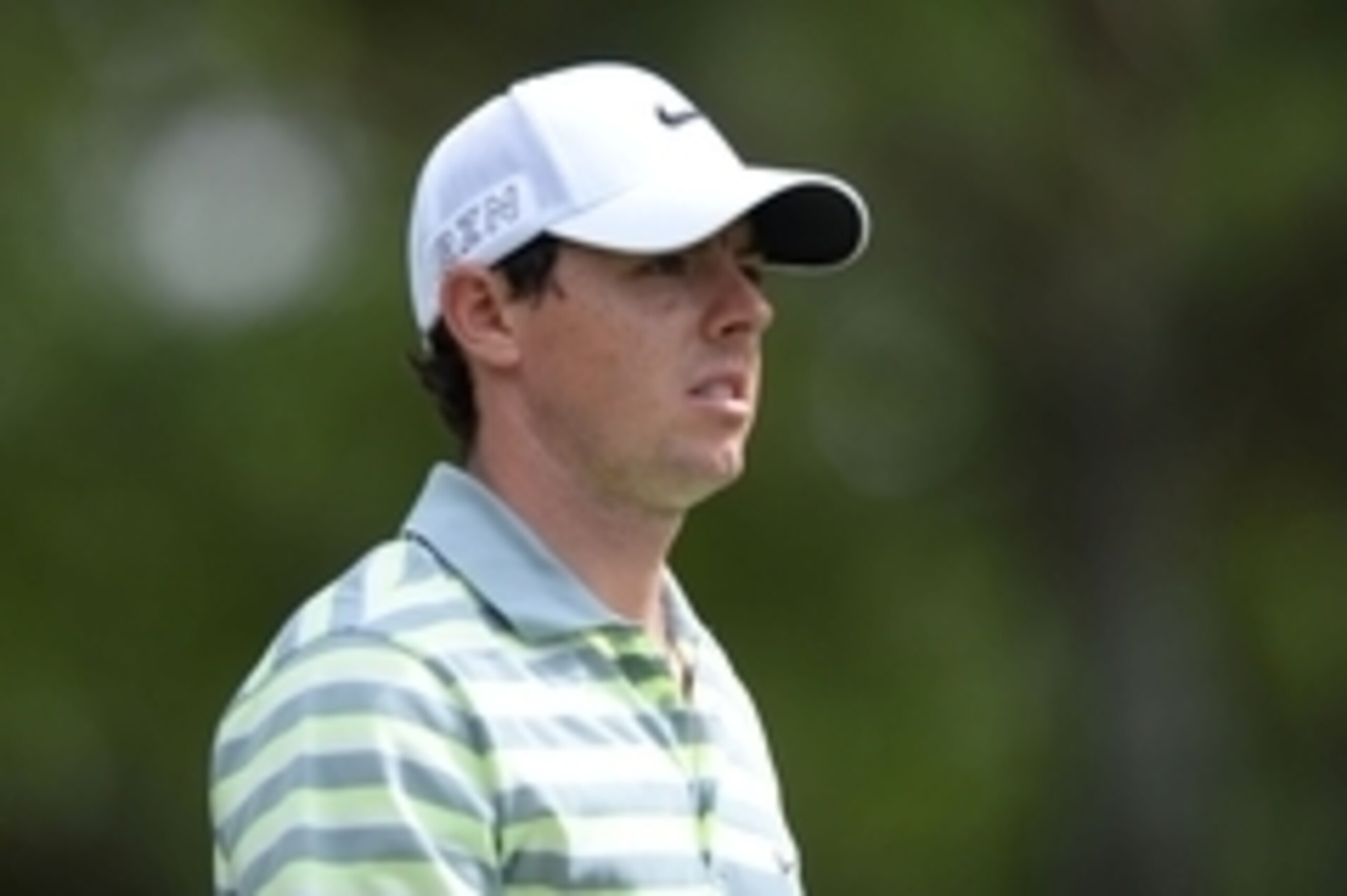 May 8, 2015; Ponte Vedra Beach, FL, USA; Rory McIlroy walks off the 9th tee during the second round of The Players Championship golf tournament at TPC Sawgrass - Stadium Course. Mandatory Credit: Jake Roth-USA TODAY Sports