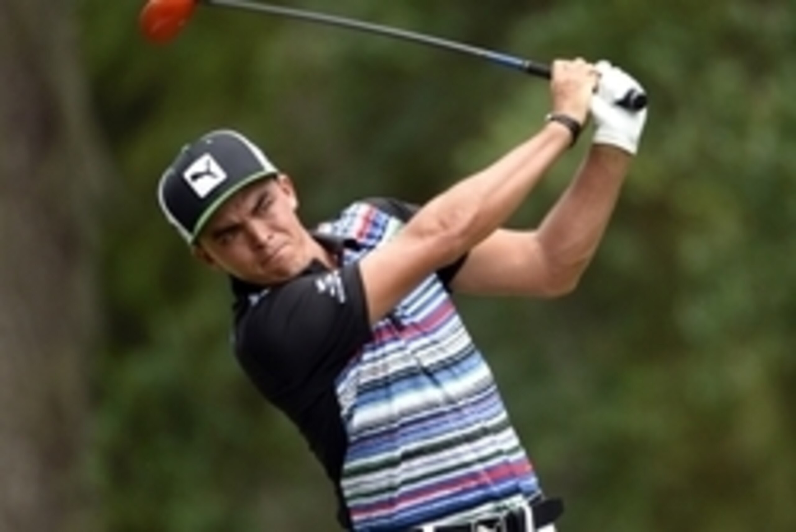 May 8, 2015; Ponte Vedra Beach, FL, USA; Rickie Fowler hits his tee shot on the 6th hole during the second round of The Players Championship golf tournament at TPC Sawgrass - Stadium Course. Mandatory Credit: John David Mercer-USA TODAY Sports