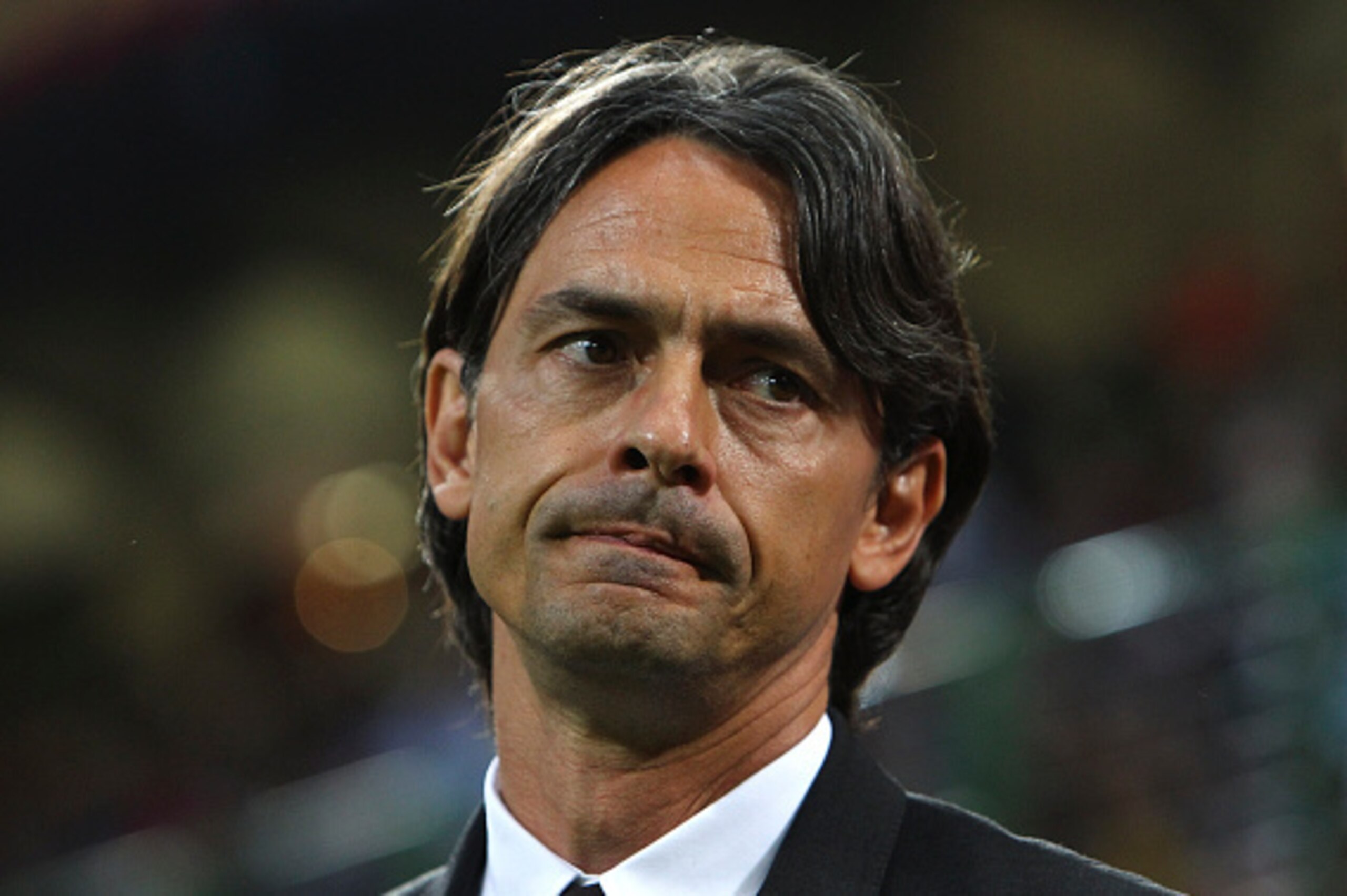 MILAN, ITALY - MAY 09:  AC Milan coach Filippo Inzaghi looks on before the Serie A match between AC Milan and AS Roma at Stadio Giuseppe Meazza on May 9, 2015 in Milan, Italy.  (Photo by Marco Luzzani/Getty Images)