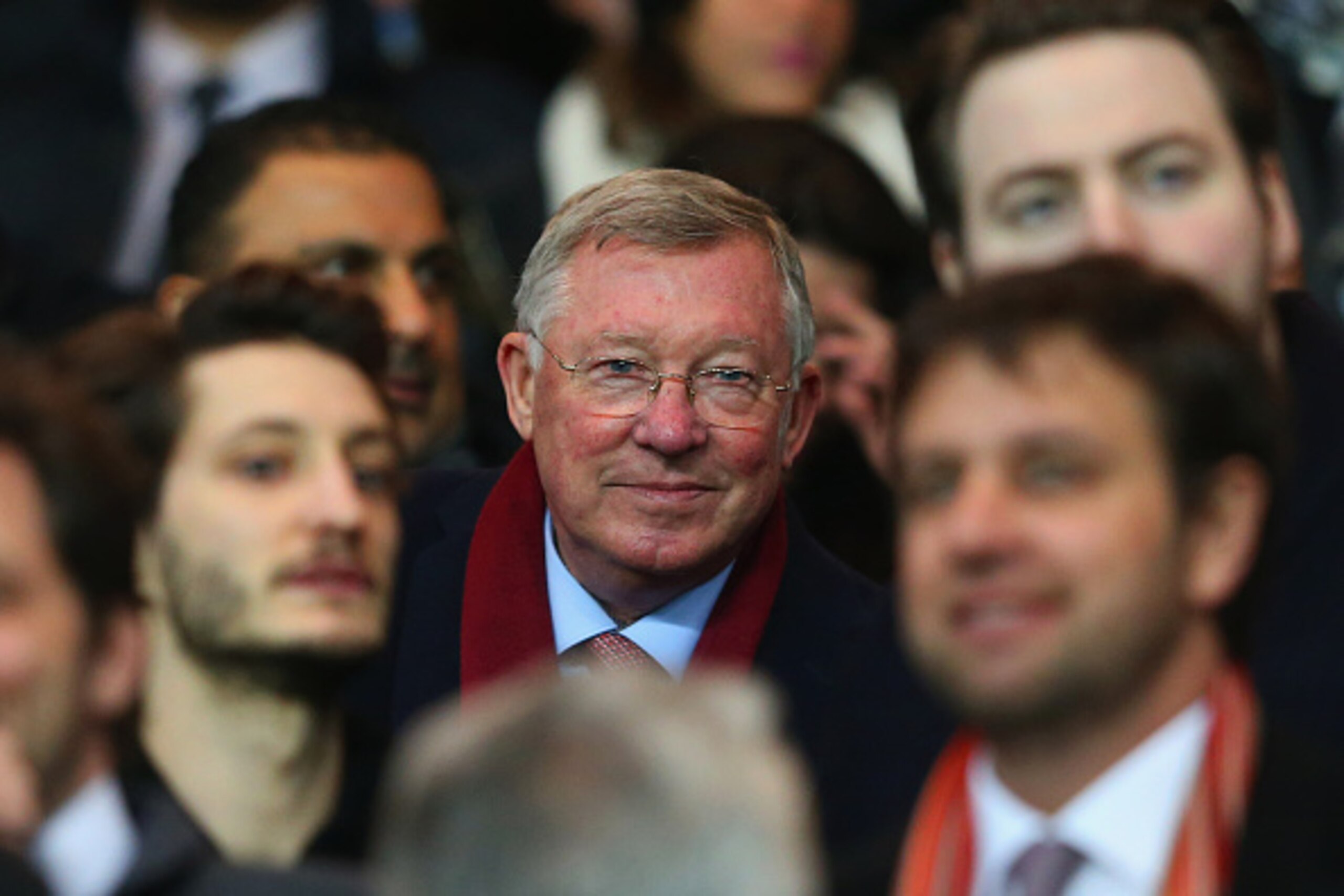 PARIS, FRANCE - FEBRUARY 17: Sir Alex Ferguson looks on from the stand prior to the UEFA Champions League Round of 16 match between Paris Saint-Germain and Chelsea at Parc des Princes on February 17, 2015 in Paris, France. (Photo by Alex Livesey/Getty I PARIS, FRANCE - FEBRUARY 17: Sir Alex Ferguson looks on from the stand prior to the UEFA Champions League Round of 16 match between Paris Saint-Germain and Chelsea at Parc des Princes on February 17, 2015 in Paris, France. (Photo by Alex Livesey/Getty I