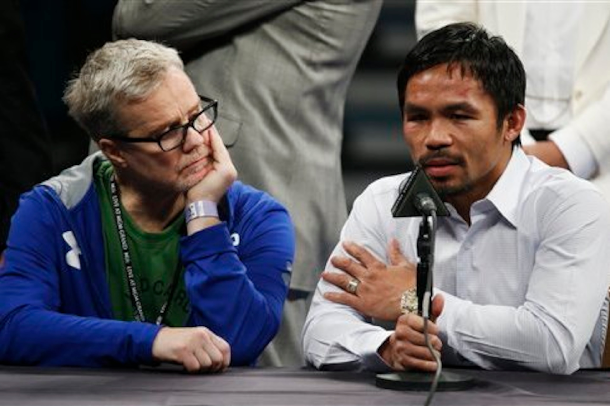 Pacquiao said afterward he came into the fight injured.