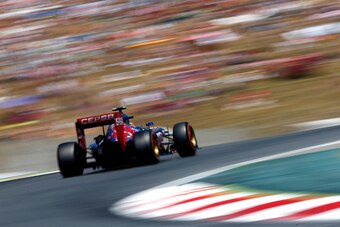 MONTMELO, SPAIN - MAY 10:  Carlos Sainz of Spain and Scuderia Toro Rosso drives during the Spanish Formula One Grand Prix at Circuit de Catalunya on May 10, 2015 in Montmelo, Spain.  (Photo by Paul Gilham/Getty Images)