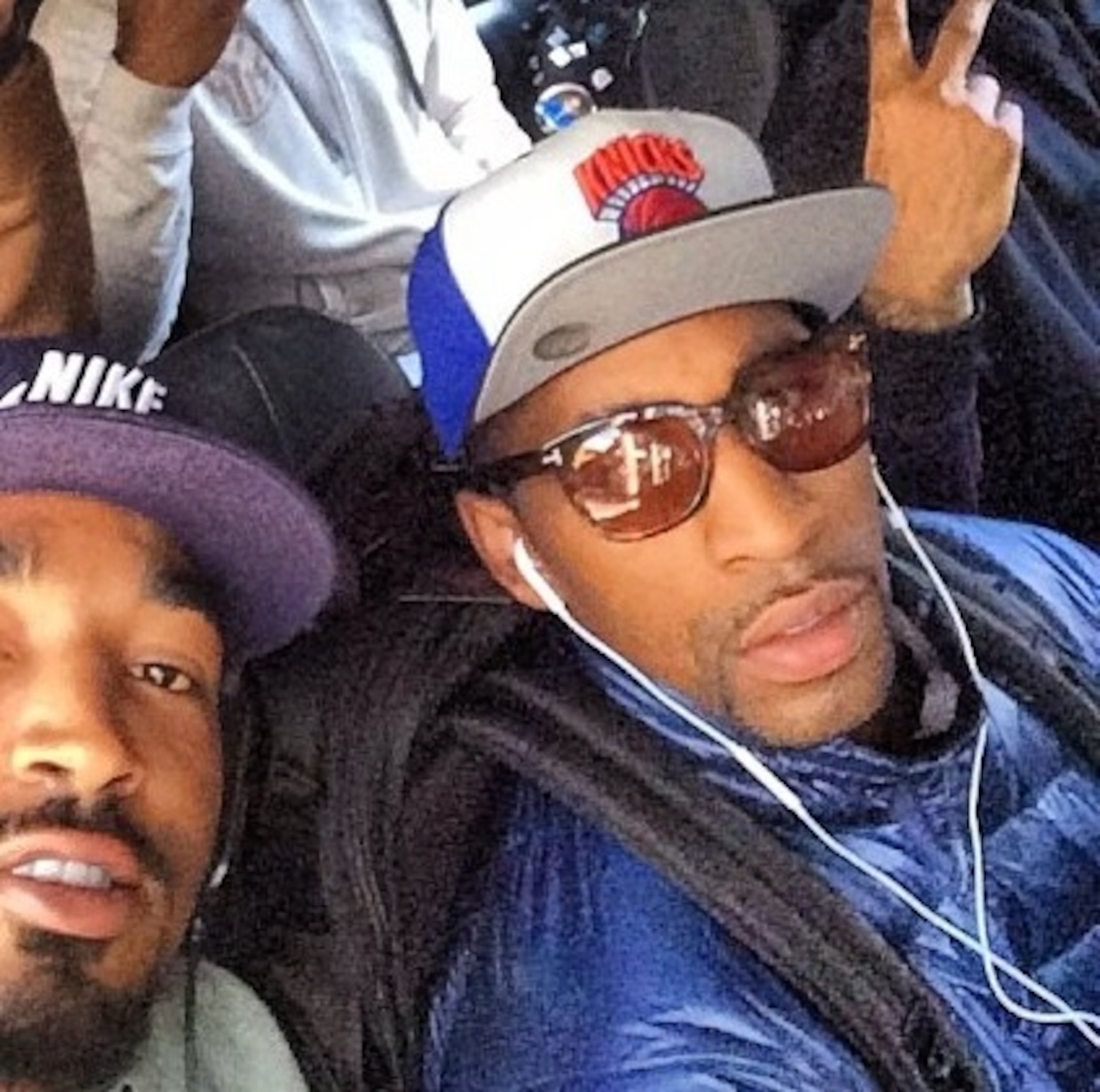 From left to right: Carmelo Anthony, J.R. Smith, Amar'e Stoudemire, Chris Smith and Tyson Chandler during the 2013-14 season.