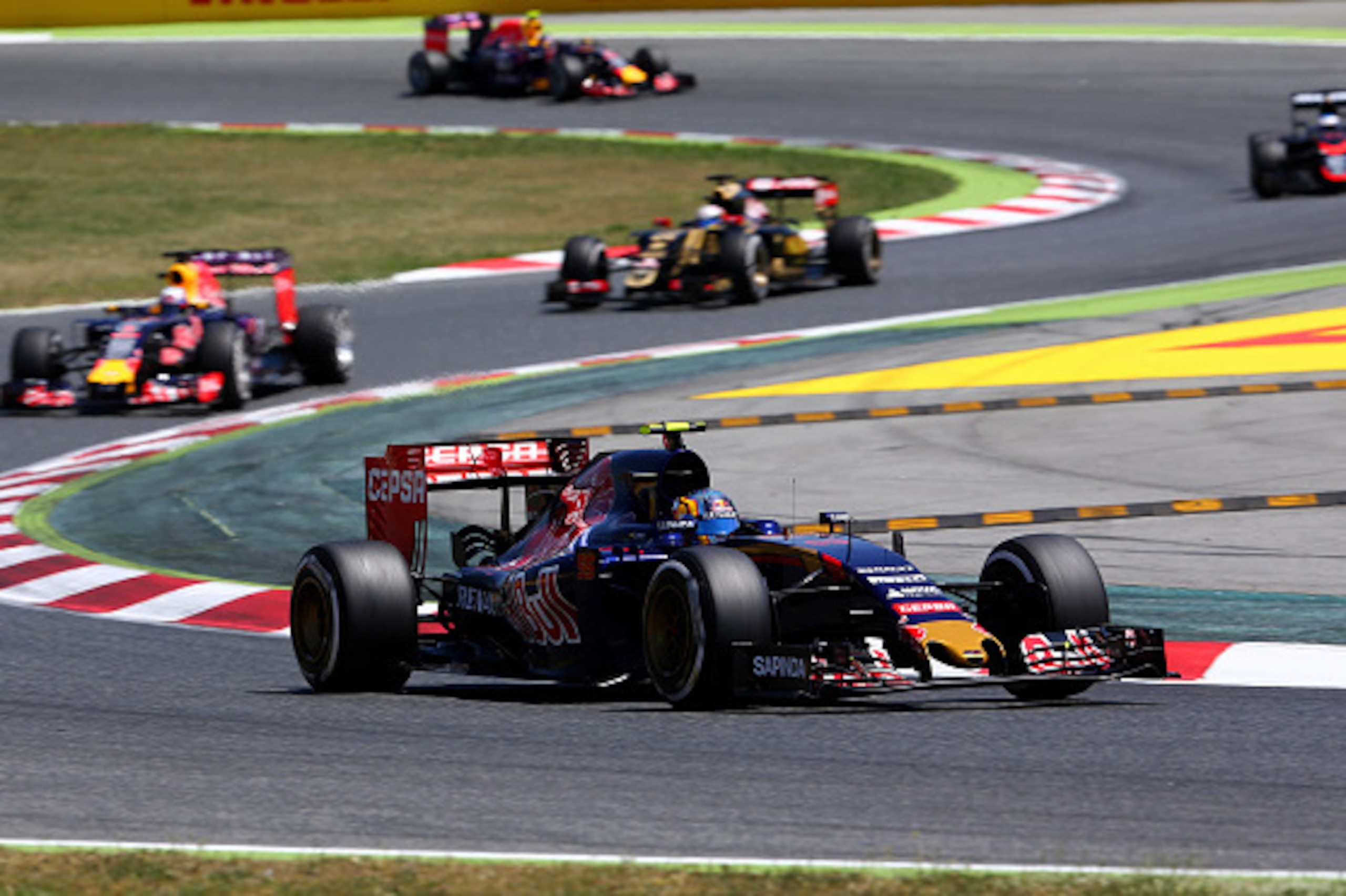 MONTMELO, SPAIN - MAY 10: Carlos Sainz of Spain and Scuderia Toro Rosso drives during the Spanish Formula One Grand Prix at Circuit de Catalunya on May 10, 2015 in Montmelo, Spain. (Photo by Mark Thompson/Getty Images) MONTMELO, SPAIN - MAY 10: Carlos Sainz of Spain and Scuderia Toro Rosso drives during the Spanish Formula One Grand Prix at Circuit de Catalunya on May 10, 2015 in Montmelo, Spain. (Photo by Mark Thompson/Getty Images)